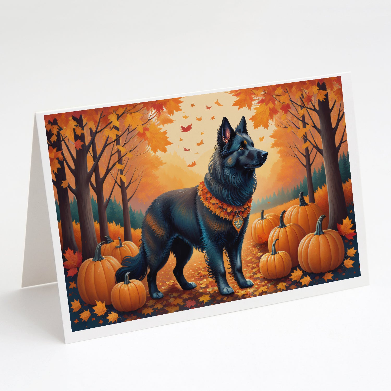 Buy this Belgian Sheepdog Fall Greeting Cards and Envelopes Pack of 8