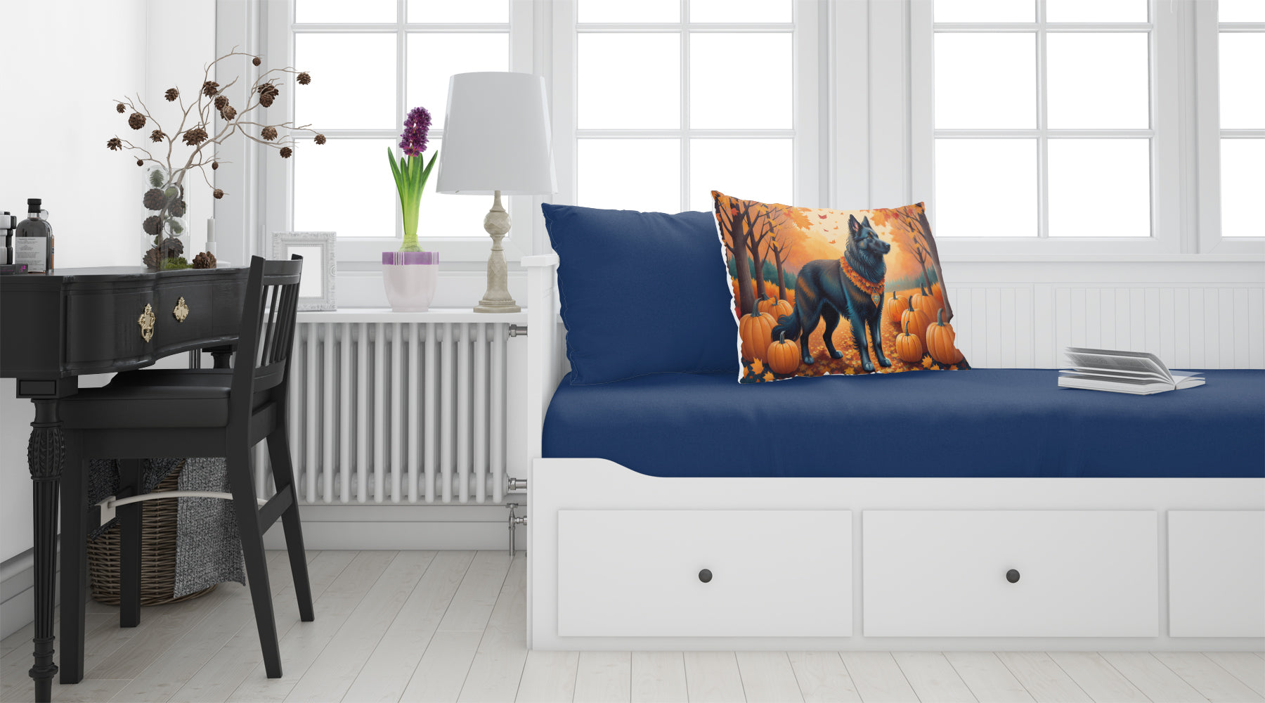 Belgian Sheepdog Fall Fabric Standard Pillowcase