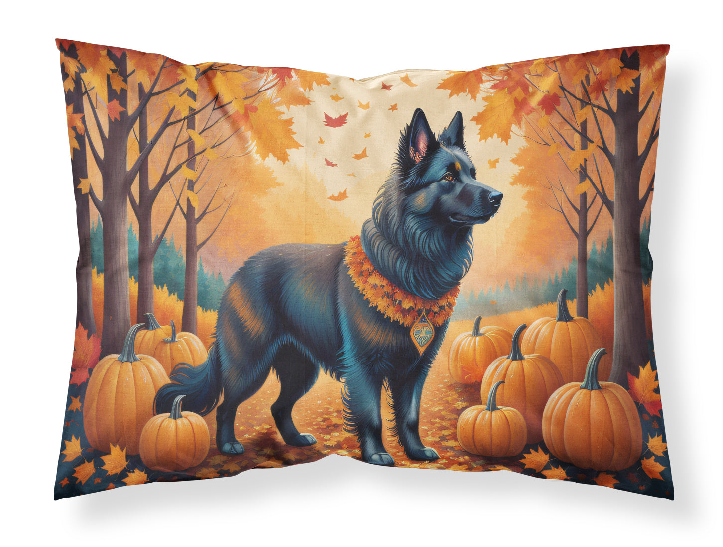 Buy this Belgian Sheepdog Fall Fabric Standard Pillowcase