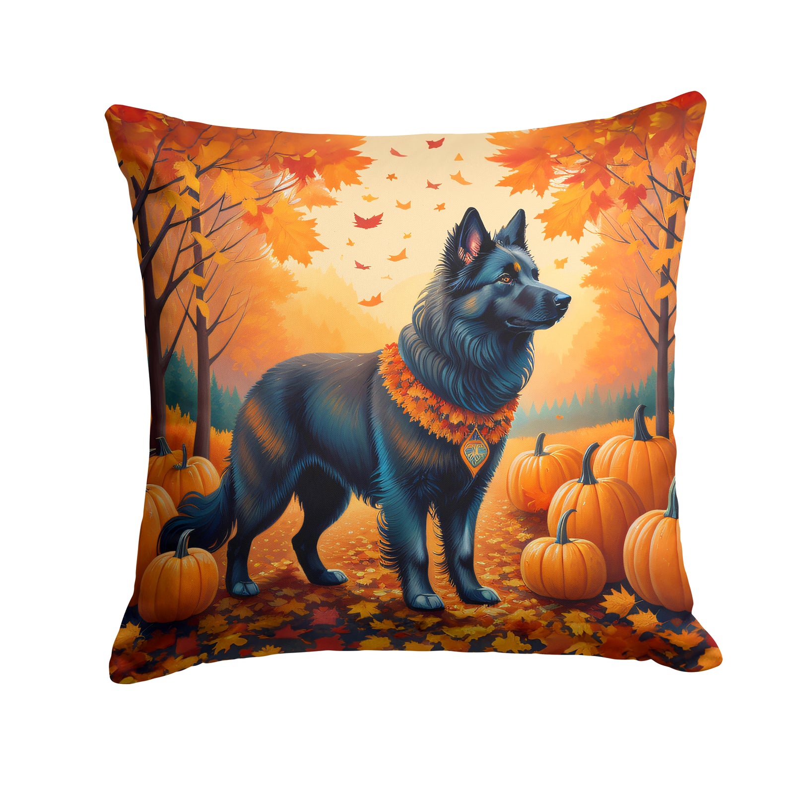 Buy this Belgian Sheepdog Fall Fabric Decorative Pillow