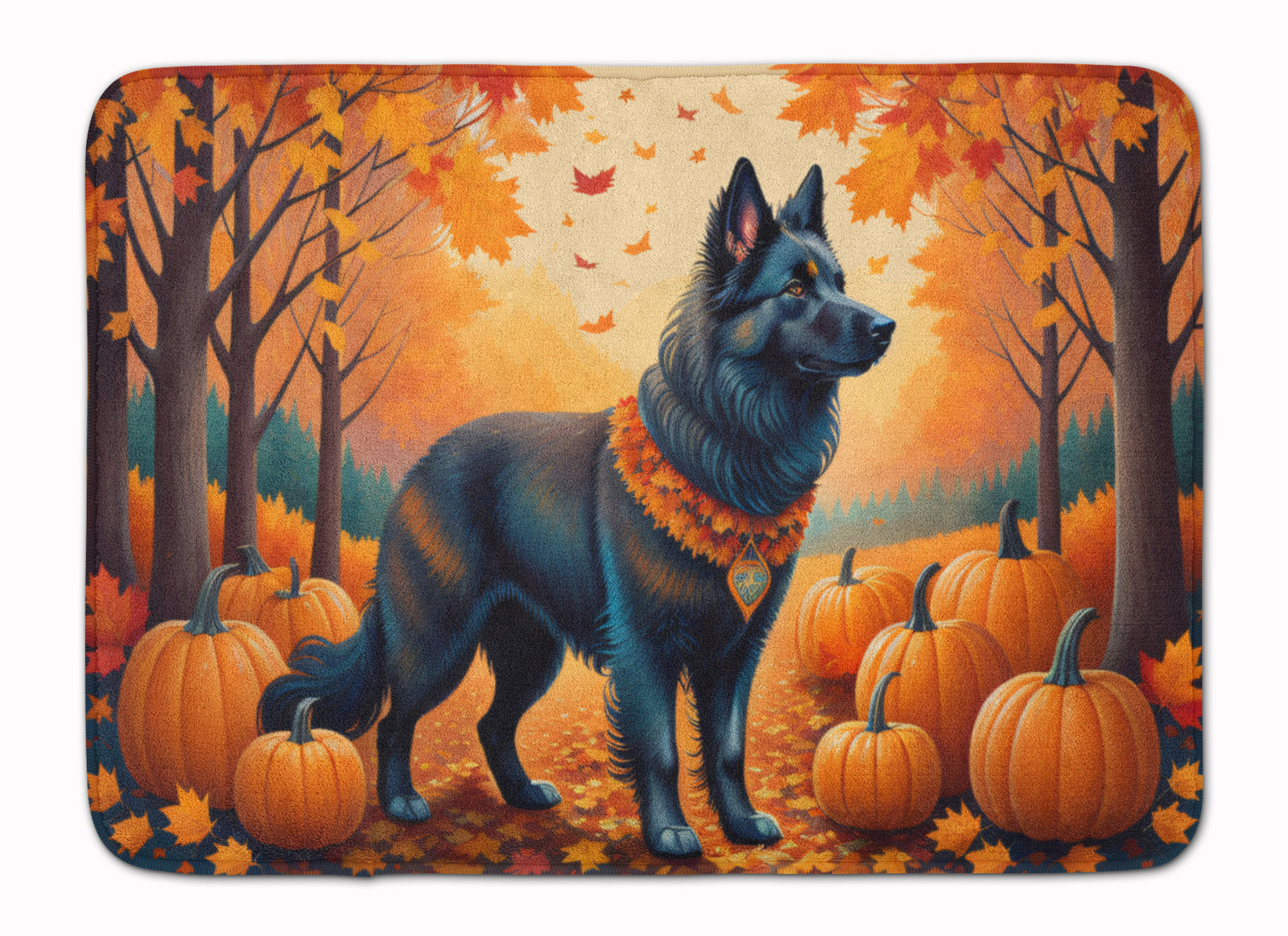 Buy this Belgian Sheepdog Fall Memory Foam Kitchen Mat