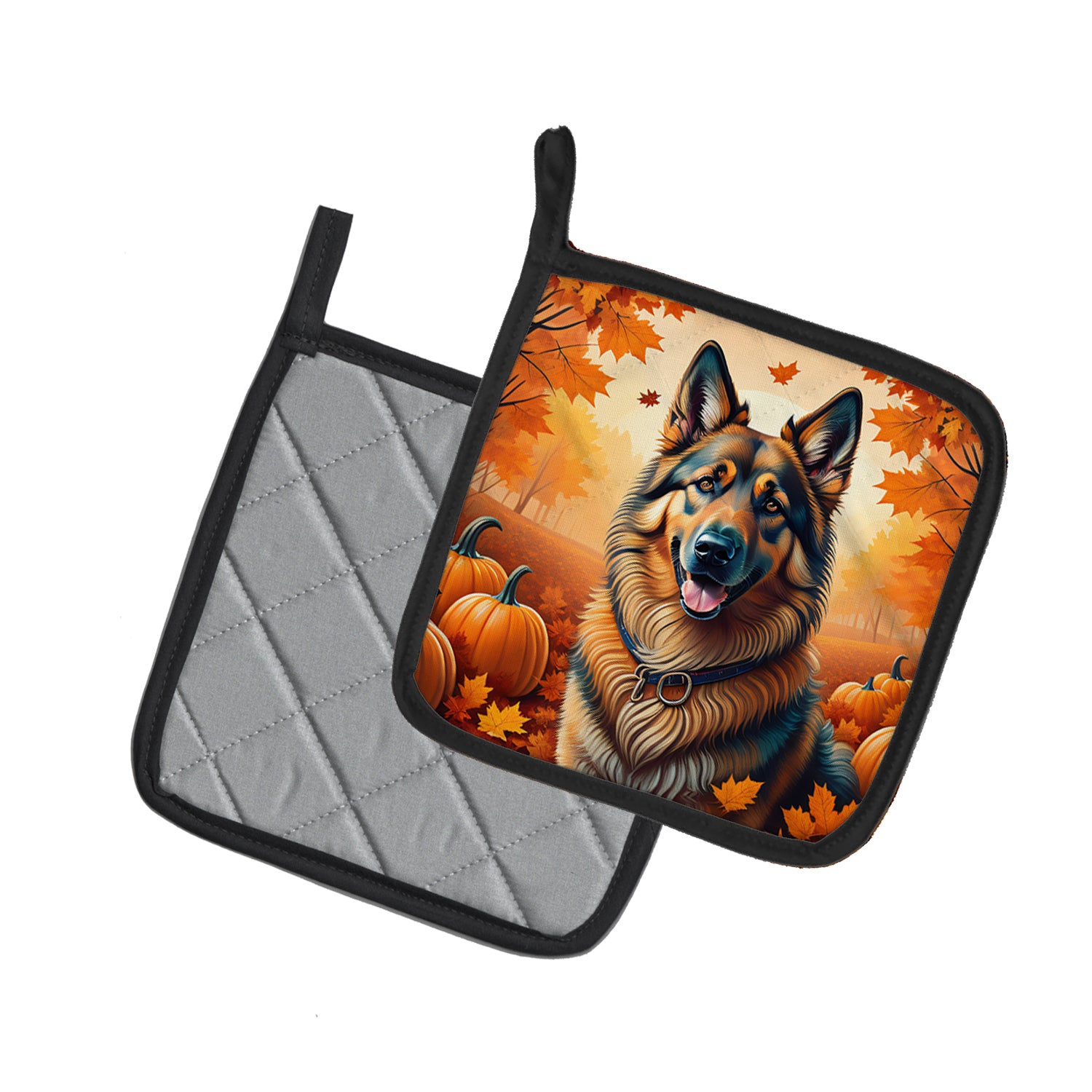 Belgian Tervuren Fall Pair of Pot Holders  the-store.com.