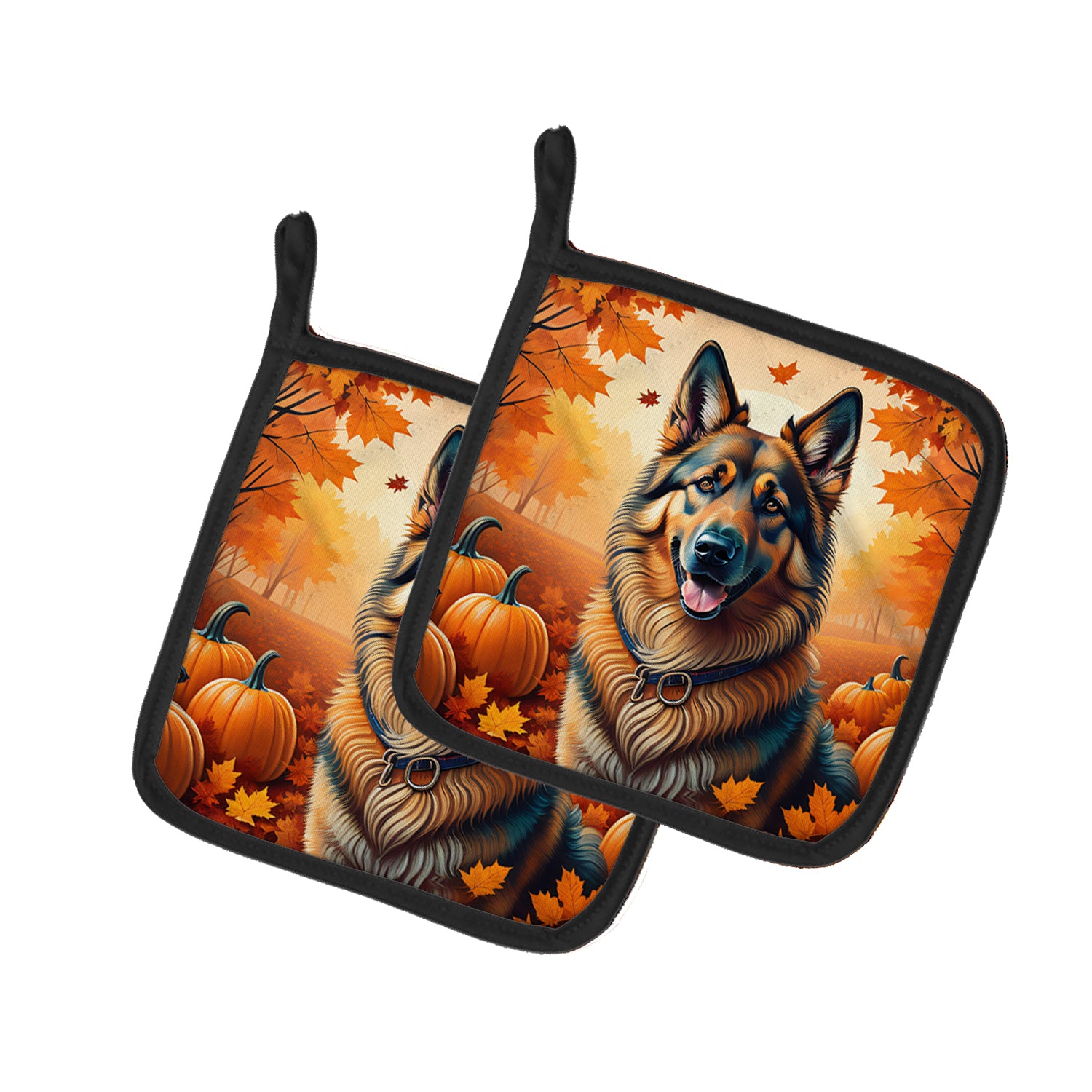 Buy this Belgian Tervuren Fall Pair of Pot Holders