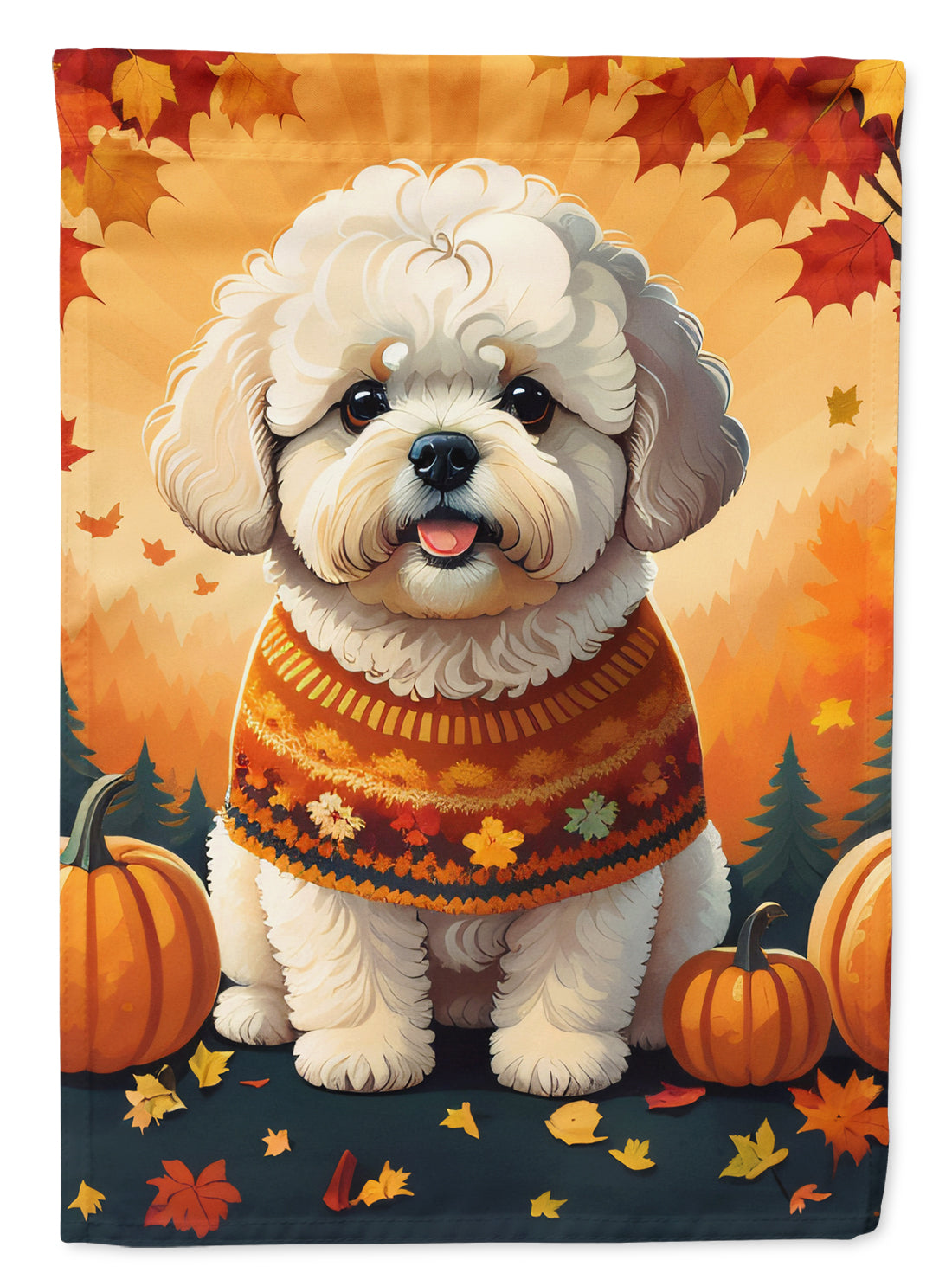 Buy this Bichon Frise Fall House Flag