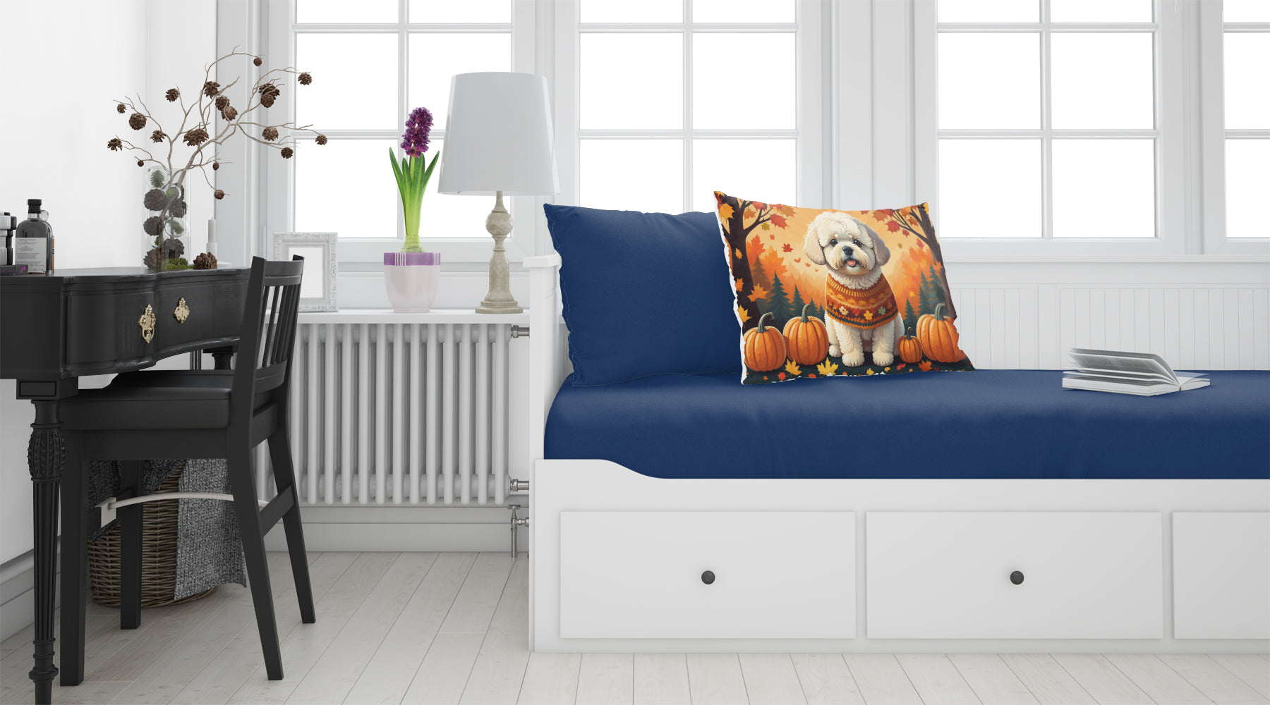 Buy this Bichon Frise Fall Fabric Standard Pillowcase