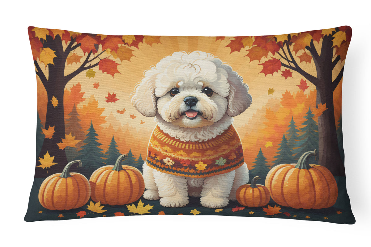 Buy this Bichon Frise Fall Fabric Decorative Pillow