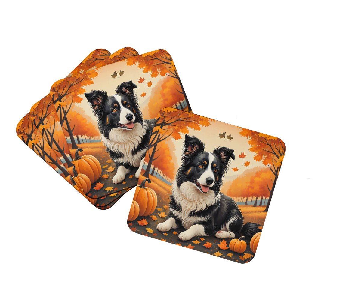 Buy this Border Collie Fall Foam Coaster Set of 4