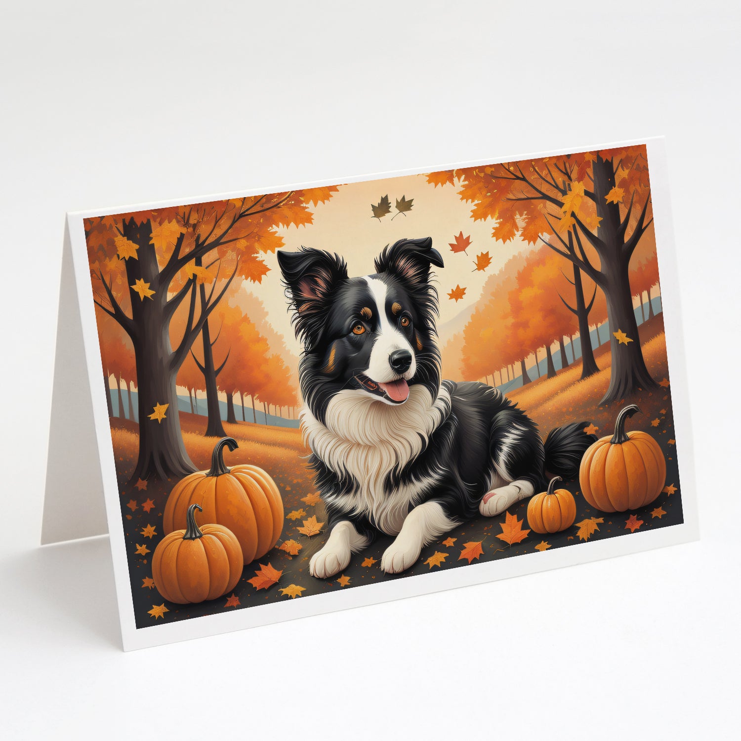 Buy this Border Collie Fall Greeting Cards and Envelopes Pack of 8