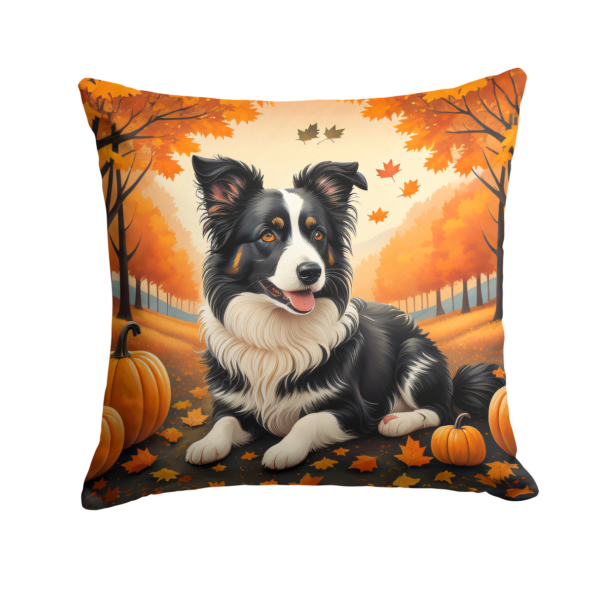 Buy this Border Collie Fall Fabric Decorative Pillow