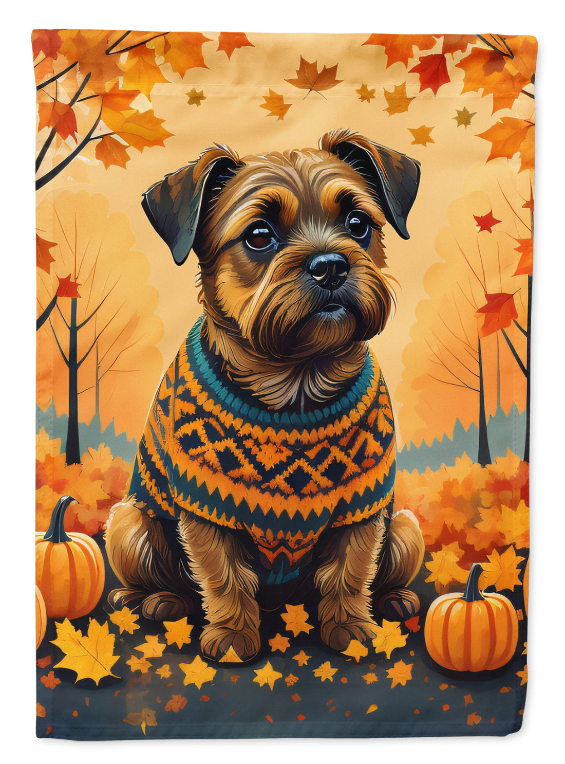 Buy this Border Terrier Fall House Flag