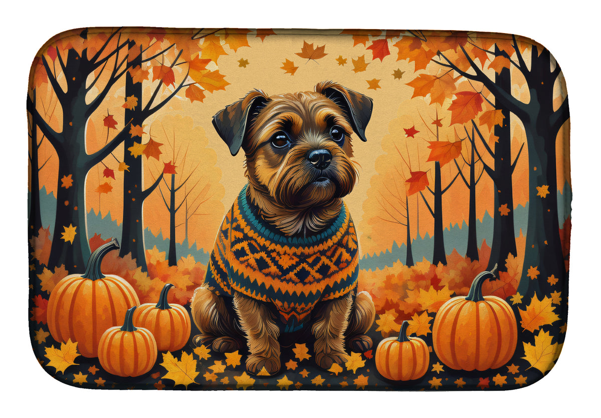 Buy this Border Terrier Fall Dish Drying Mat