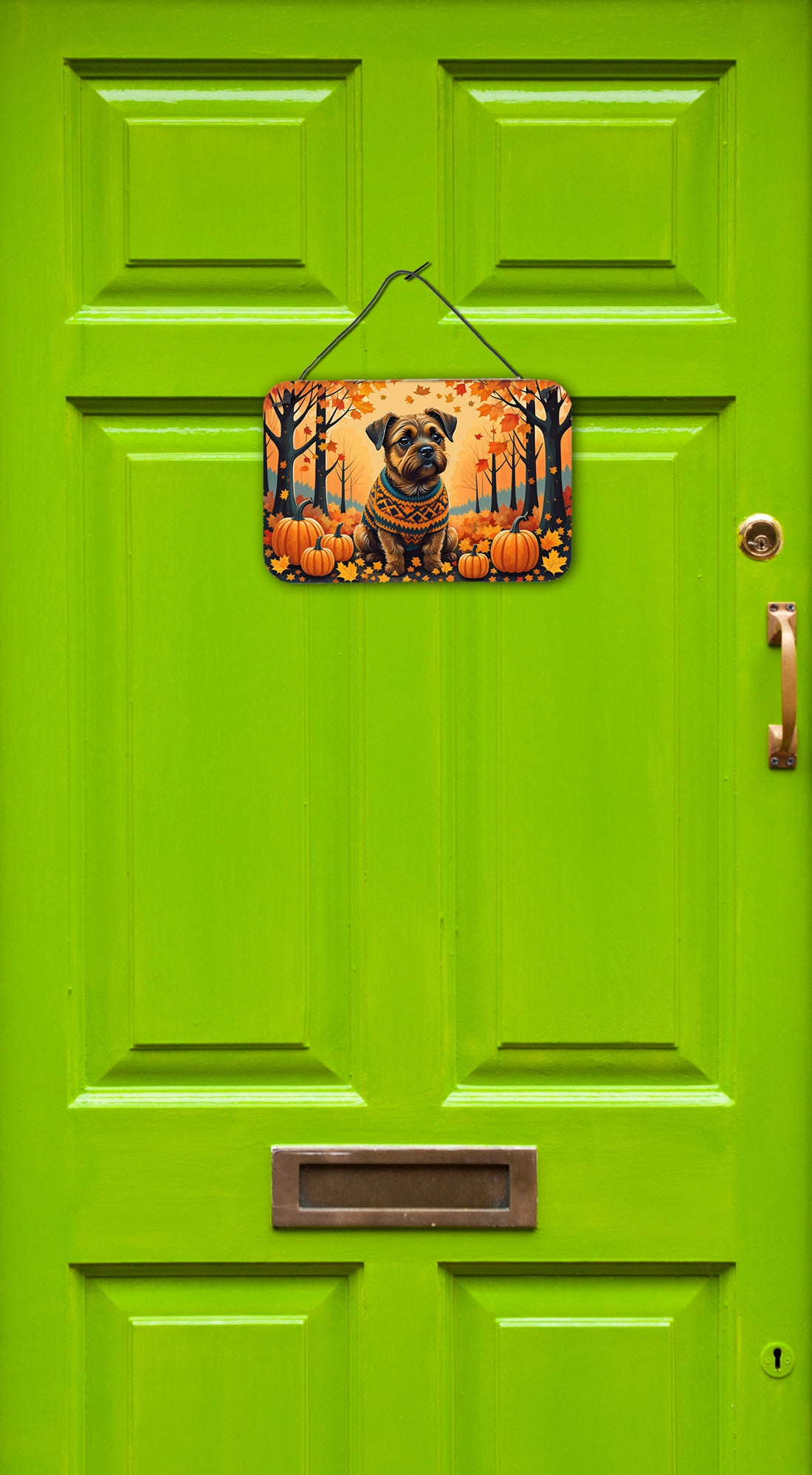 Border Terrier Fall Wall or Door Hanging Prints  the-store.com.