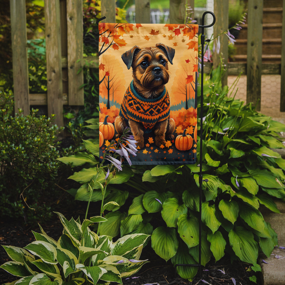 Border Terrier Fall Garden Flag  the-store.com.