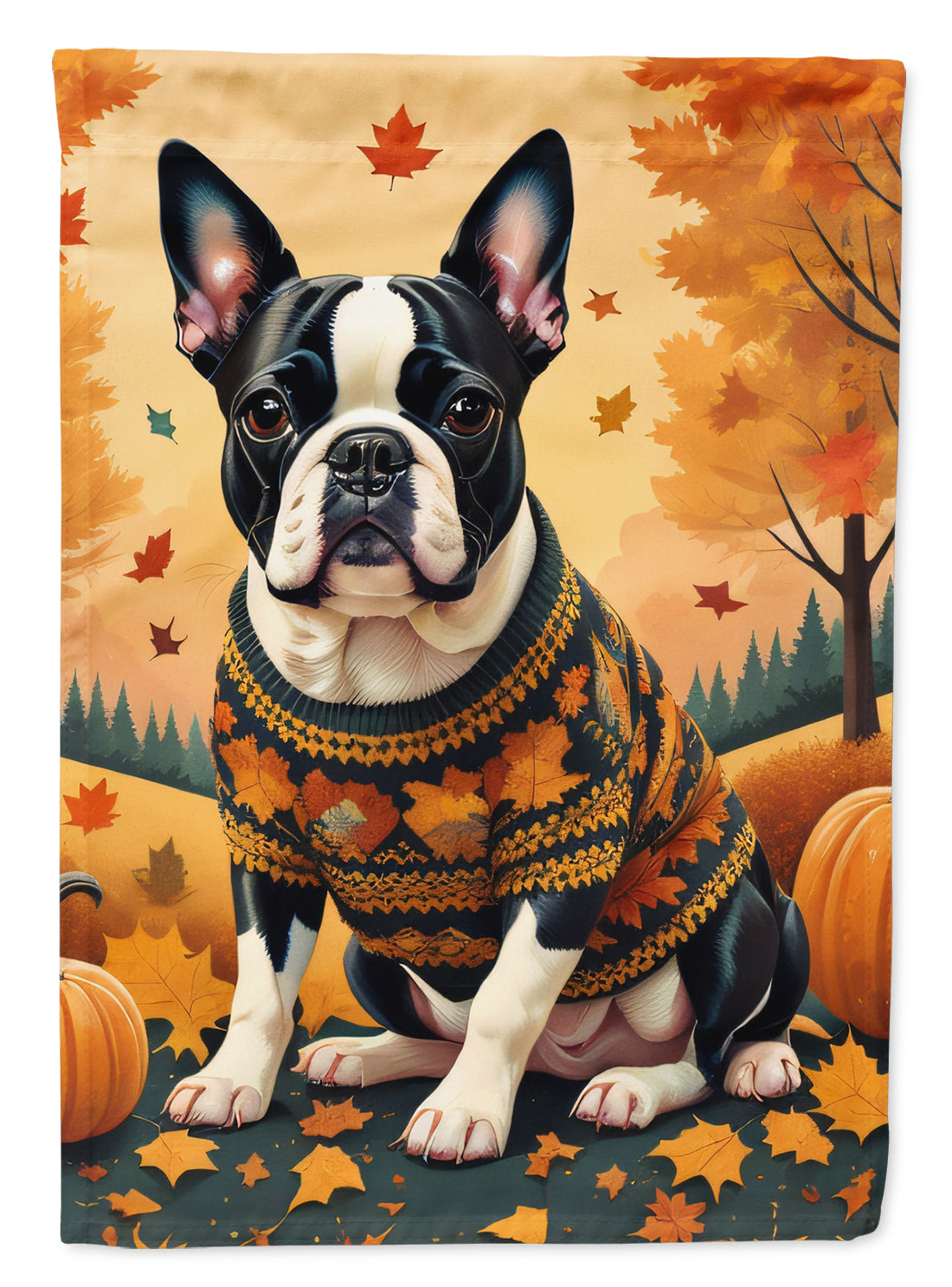 Buy this Boston Terrier Fall House Flag