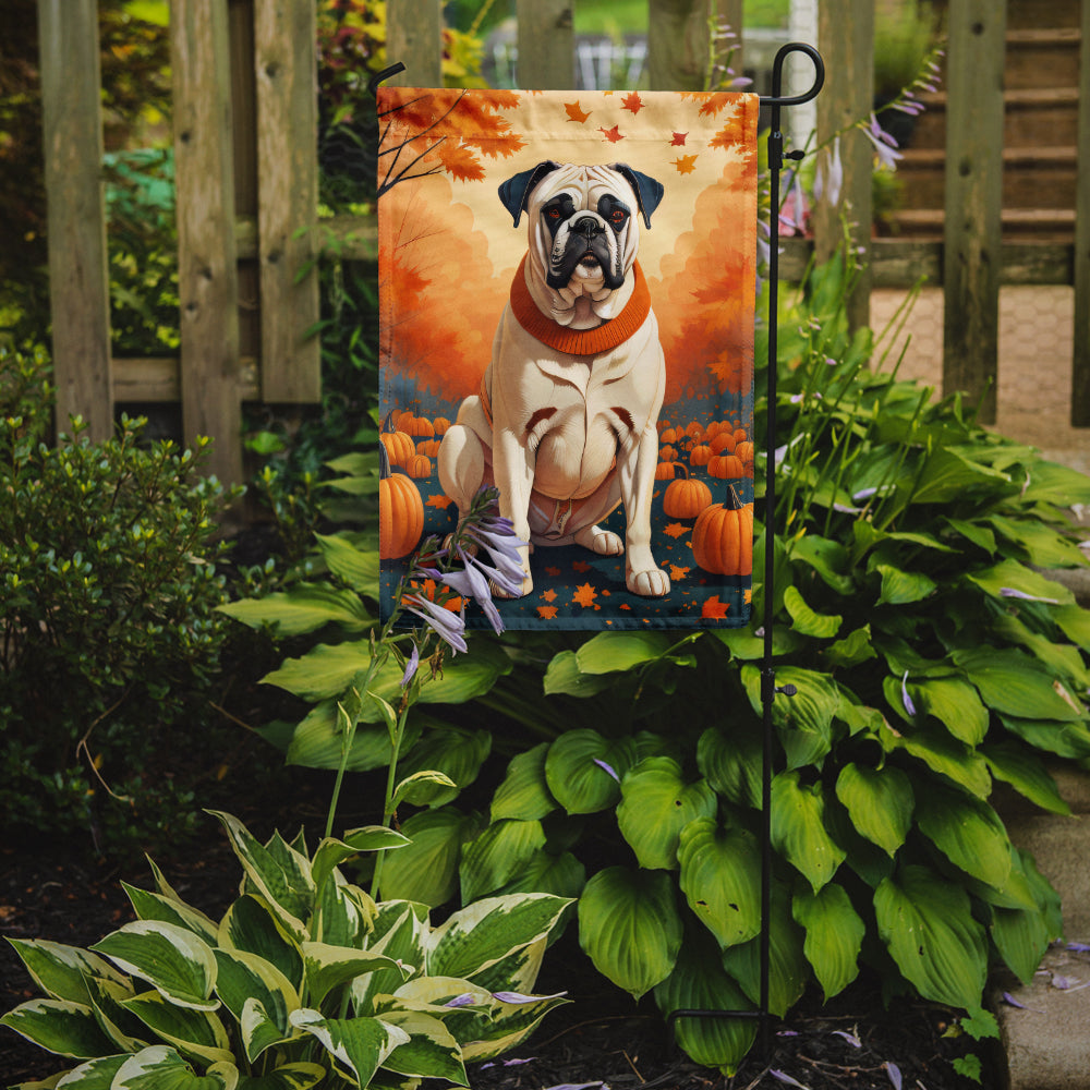 Buy this White Boxer Fall Garden Flag