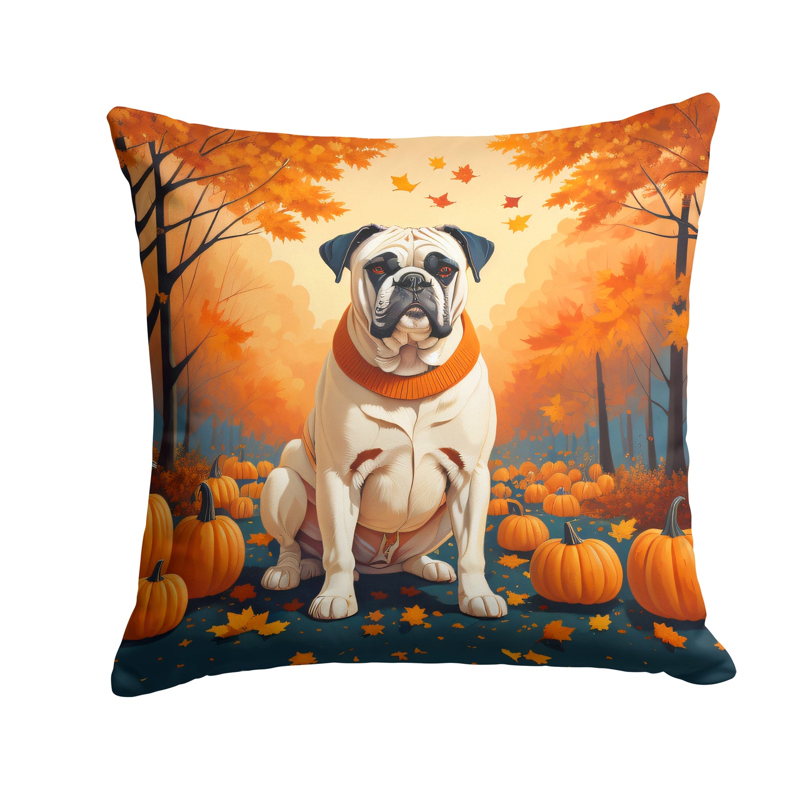 Buy this White Boxer Fall Fabric Decorative Pillow