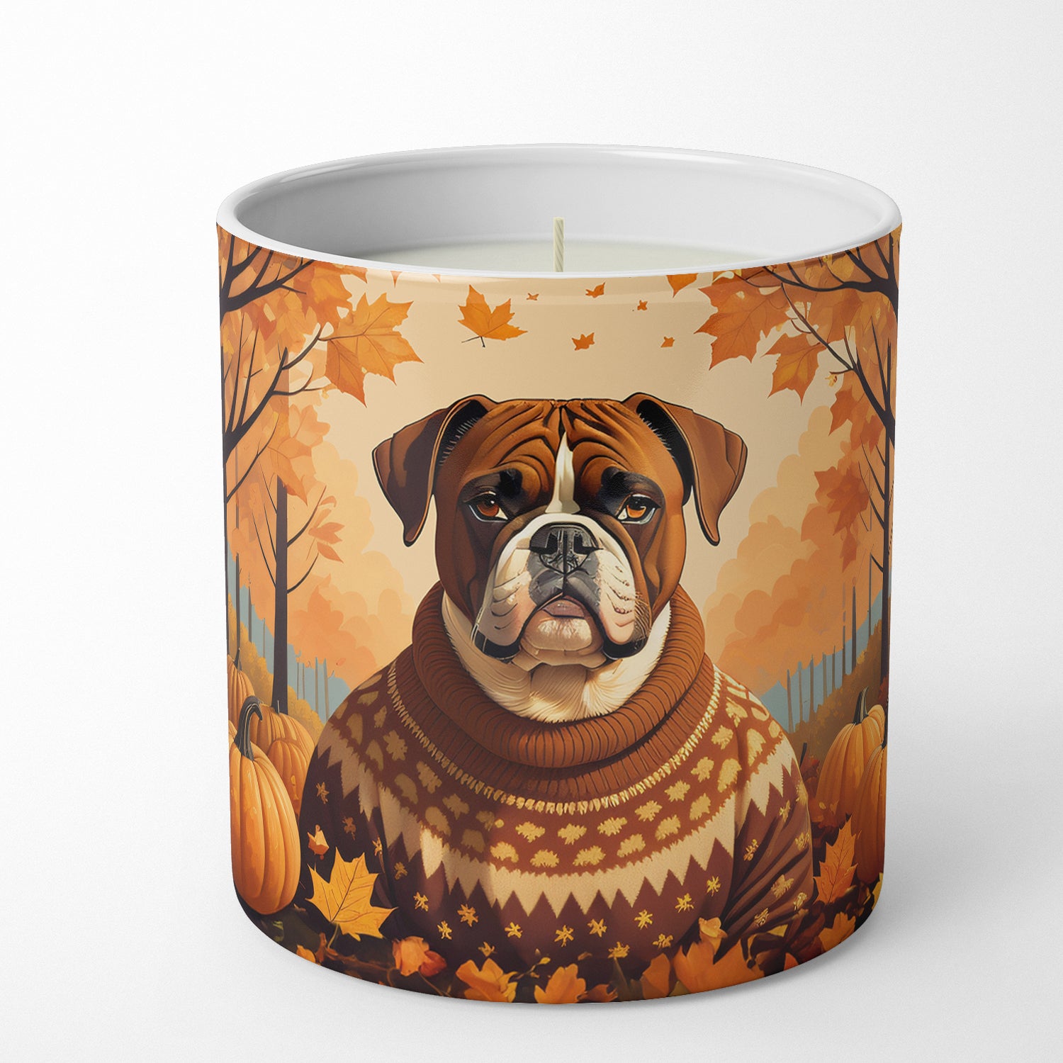 Buy this Boxer Fall Decorative Soy Candle