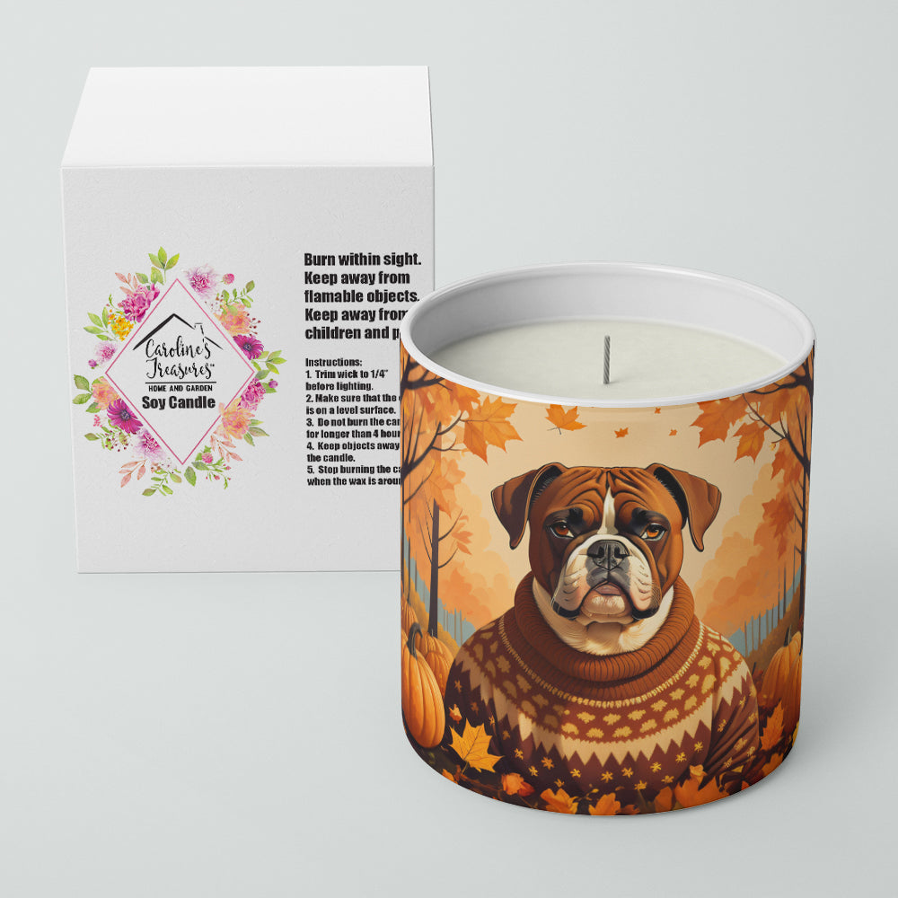 Buy this Boxer Fall Decorative Soy Candle