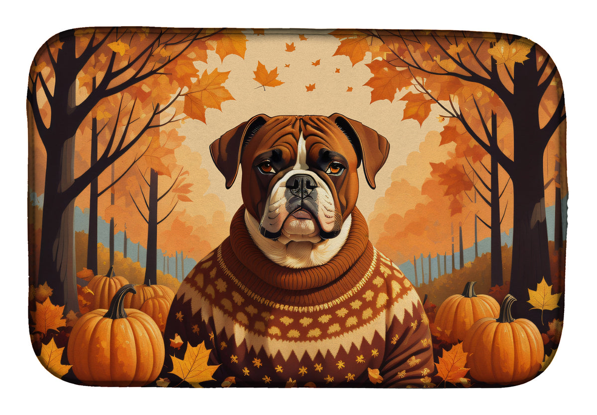 Buy this Boxer Fall Dish Drying Mat