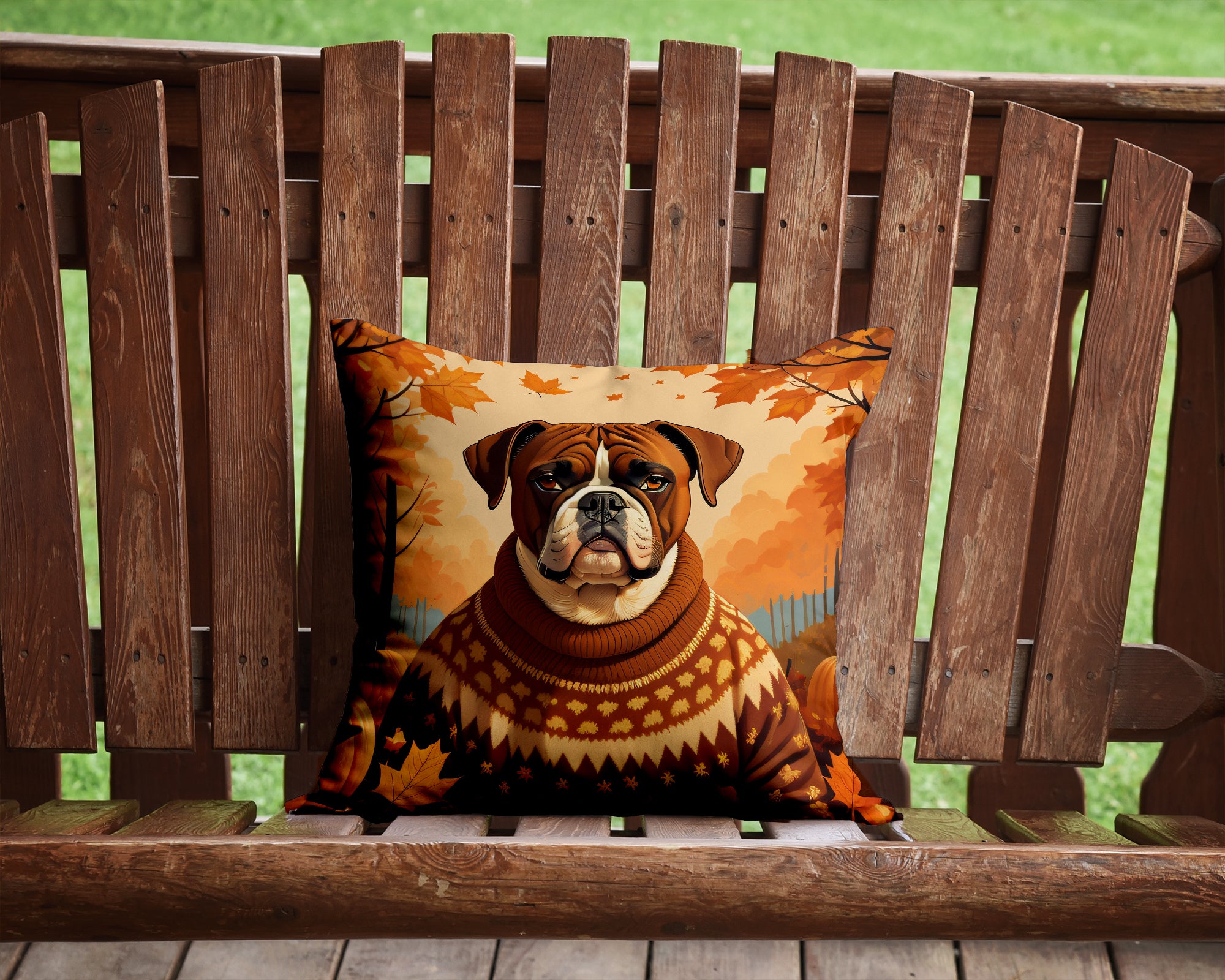 Buy this Boxer Fall Fabric Decorative Pillow