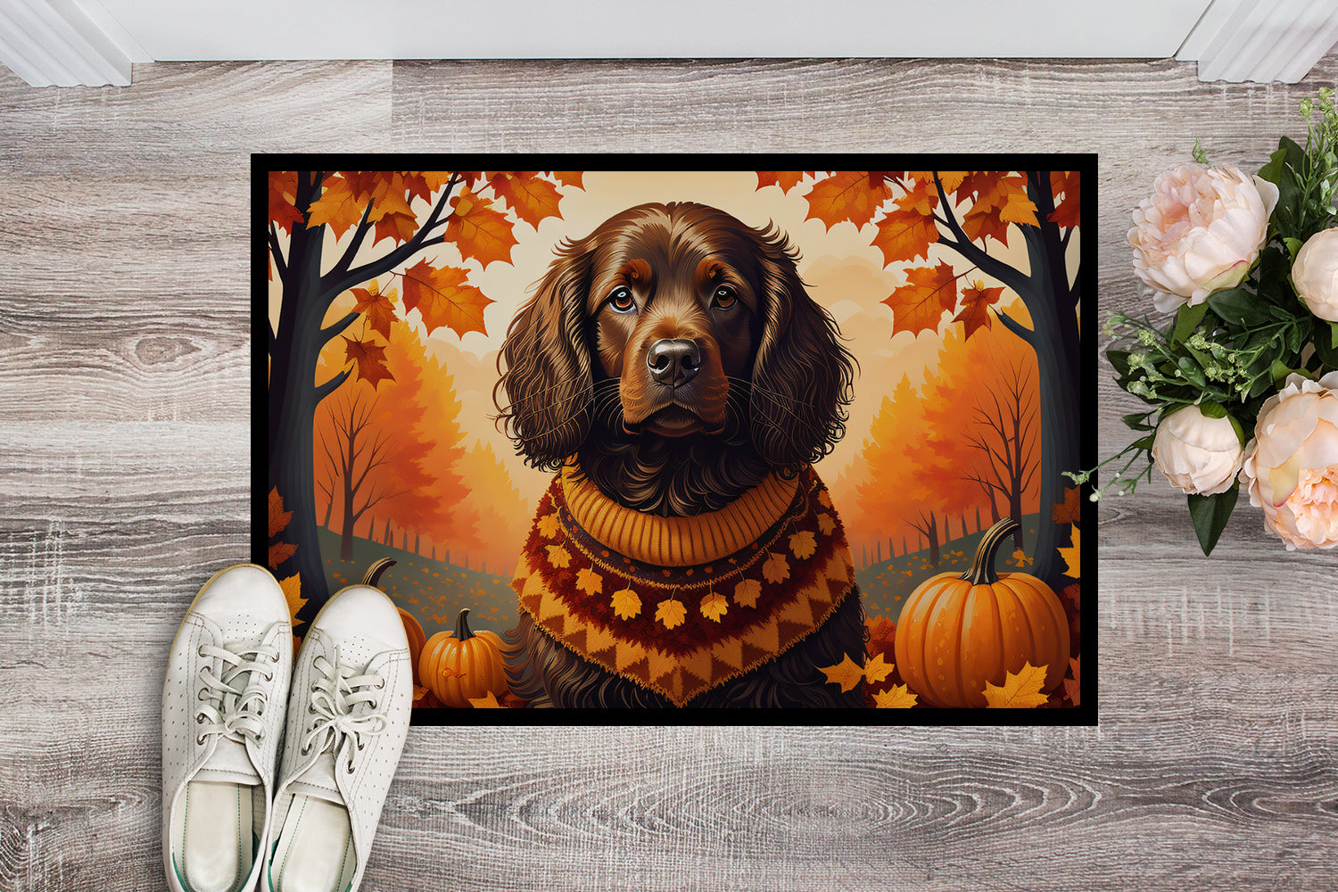 Buy this Boykin Spaniel Fall Indoor or Outdoor Mat 24x36