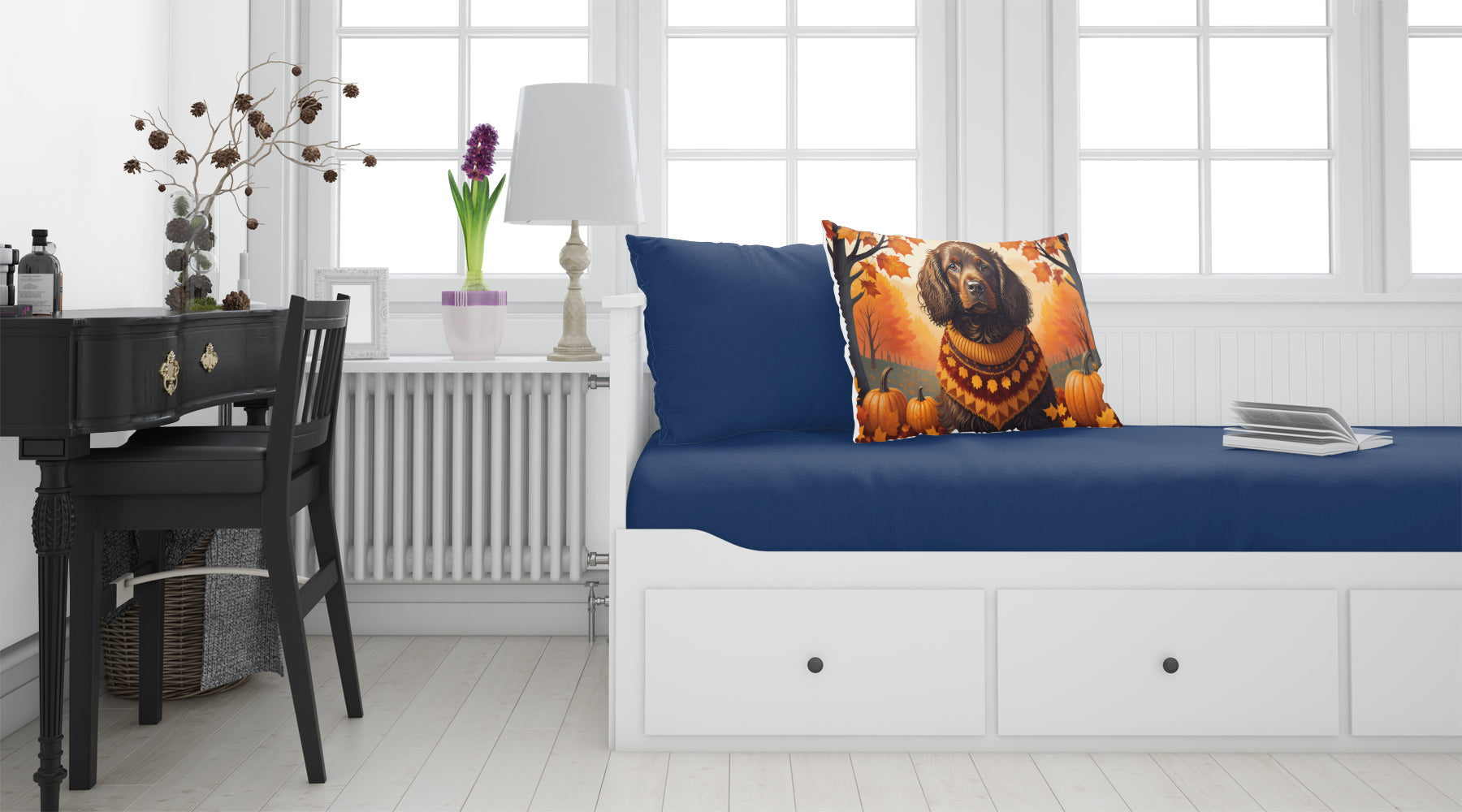 Boykin Spaniel Fall Fabric Standard Pillowcase  the-store.com.