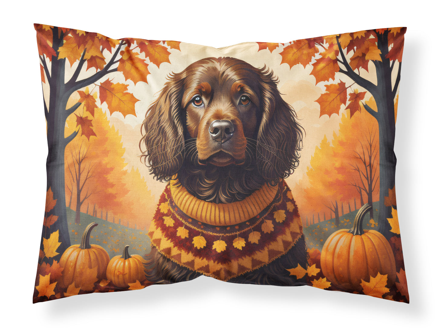 Buy this Boykin Spaniel Fall Fabric Standard Pillowcase