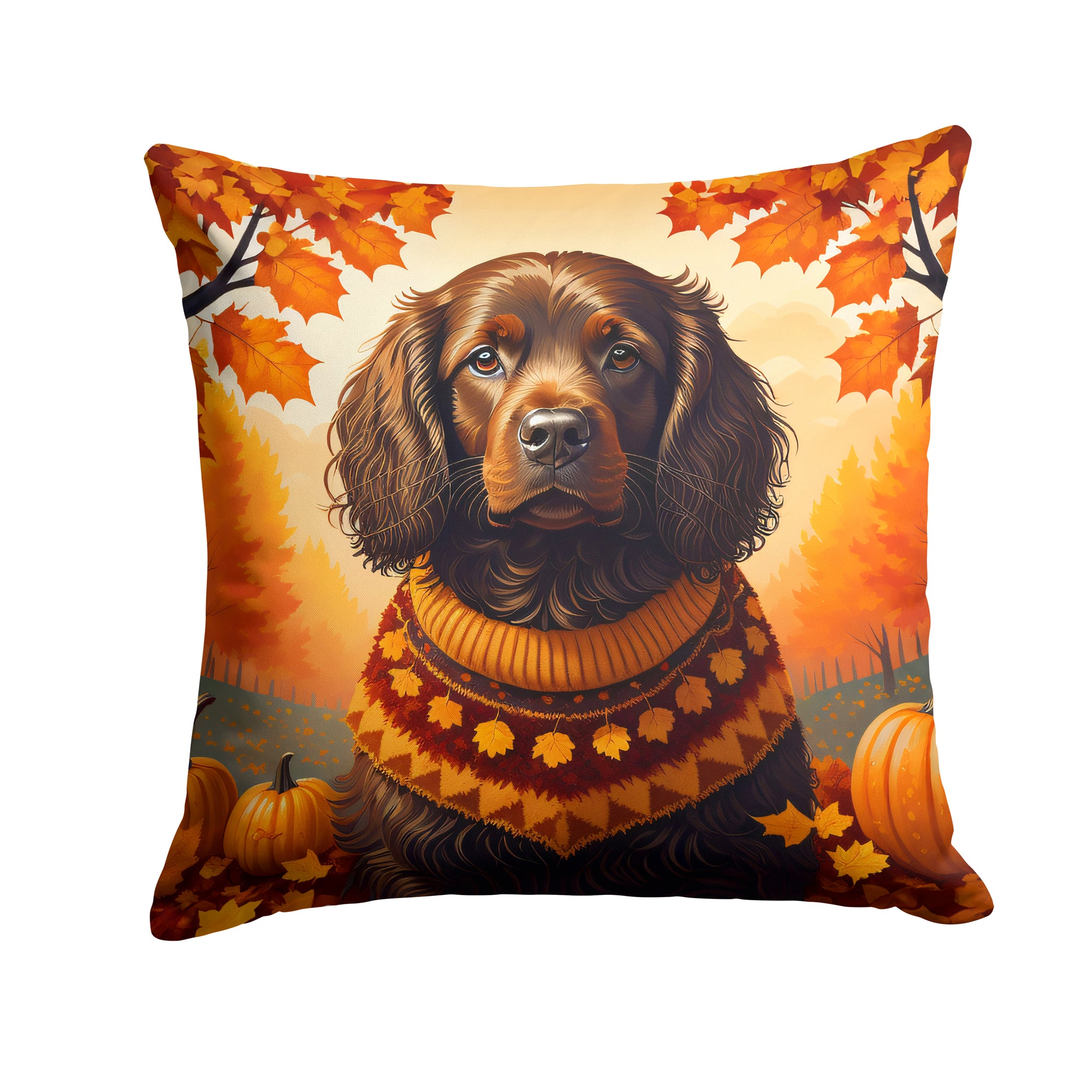 Buy this Boykin Spaniel Fall Fabric Decorative Pillow