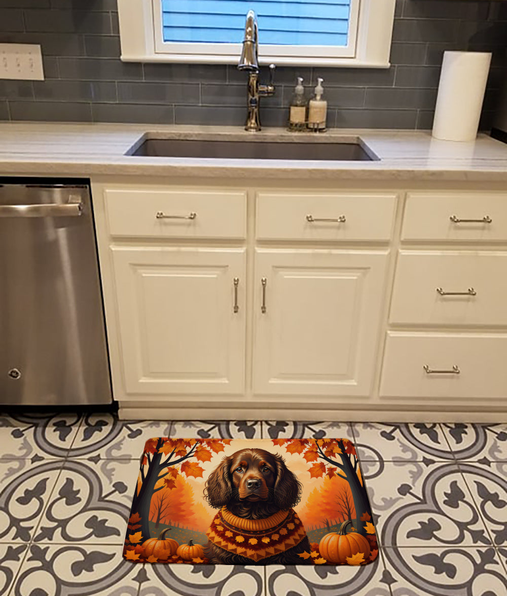 Buy this Boykin Spaniel Fall Memory Foam Kitchen Mat