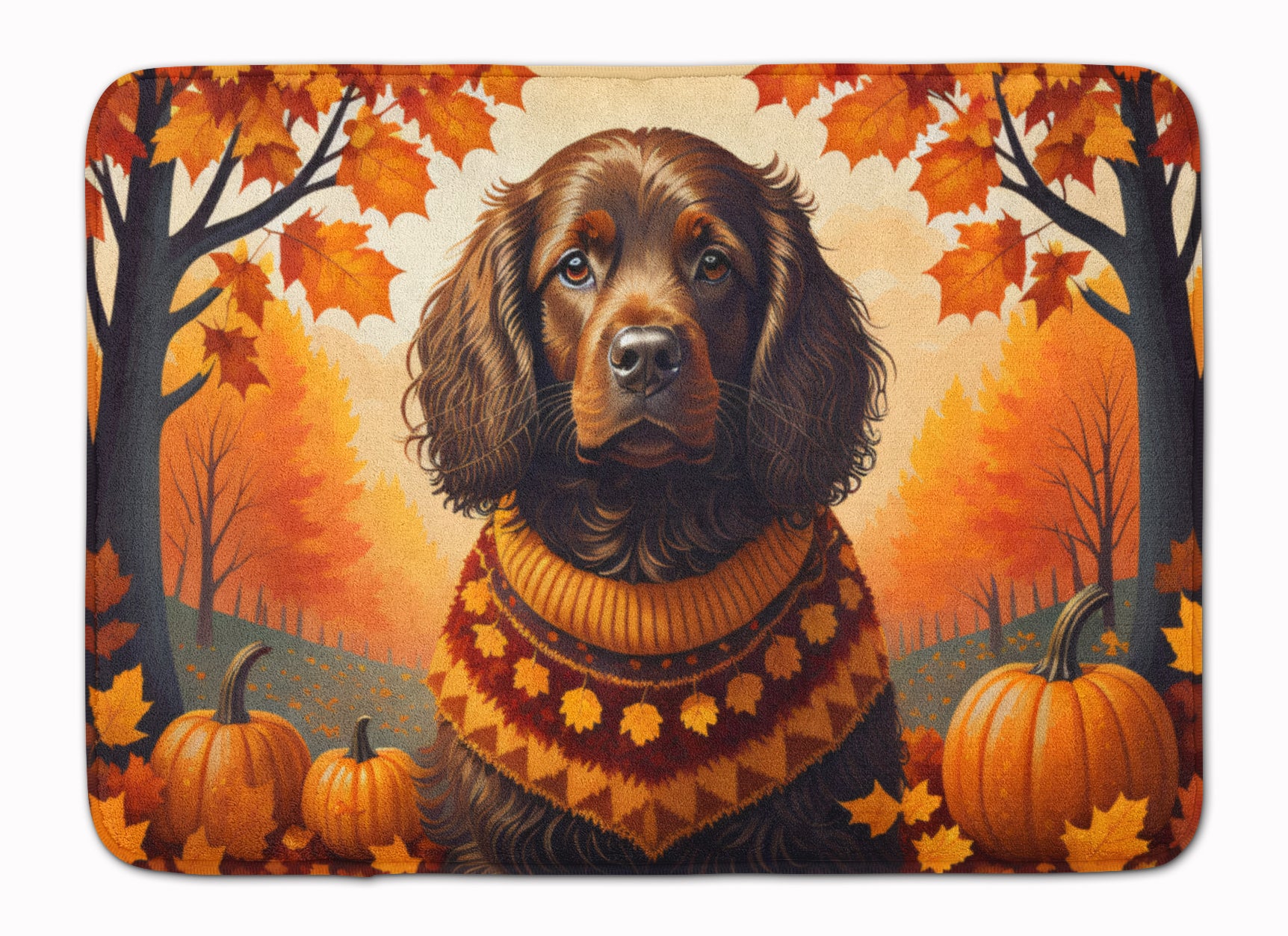 Buy this Boykin Spaniel Fall Memory Foam Kitchen Mat