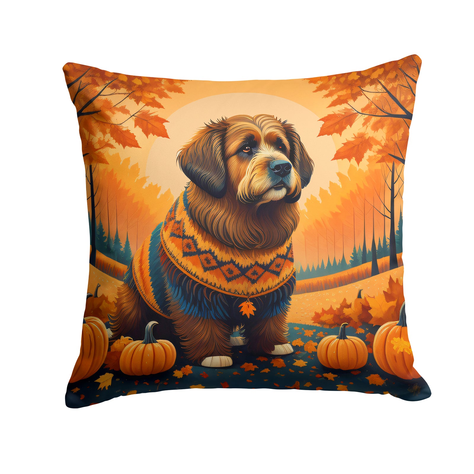 Buy this Briard Fall Fabric Decorative Pillow