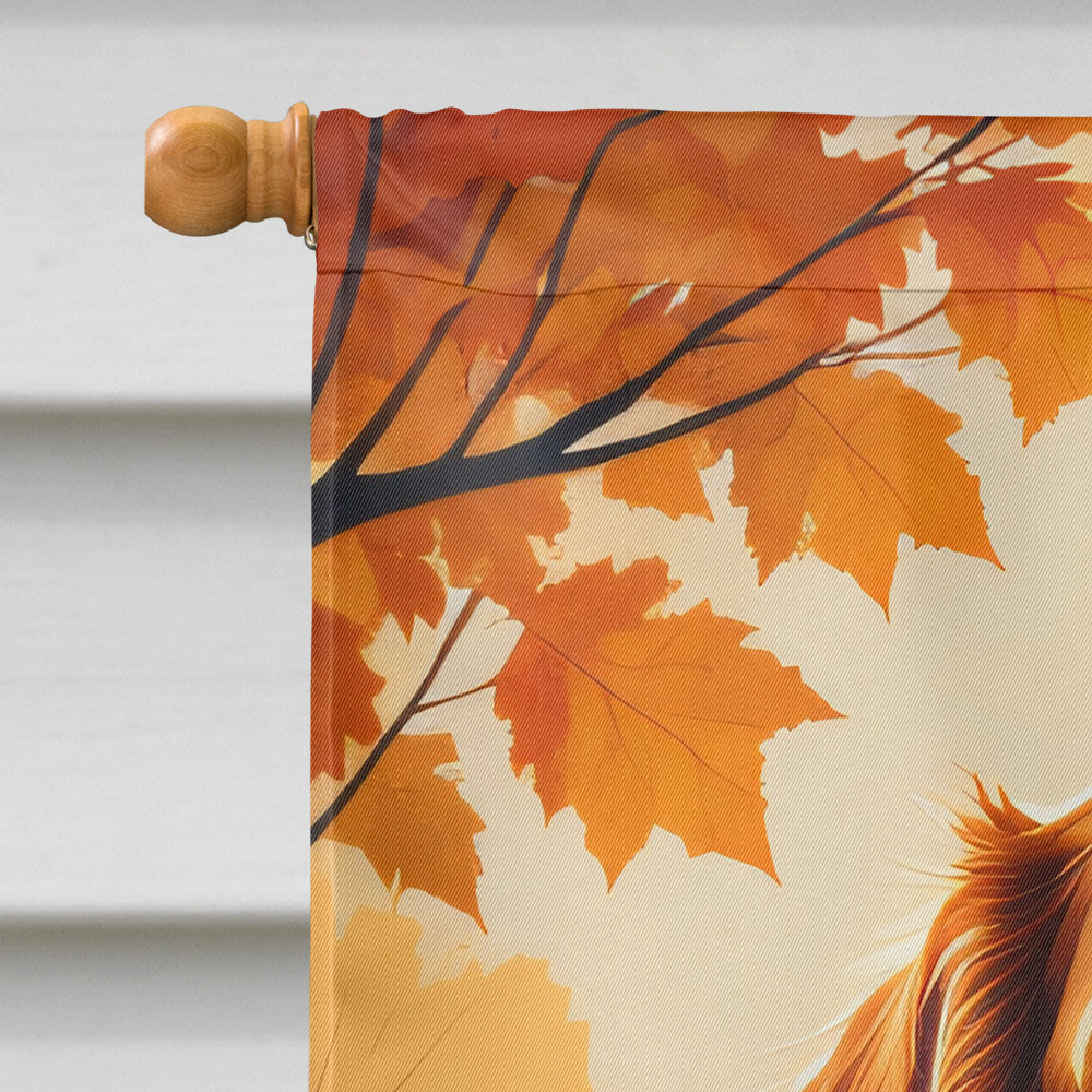 Brittany Spaniel Fall House Flag  the-store.com.