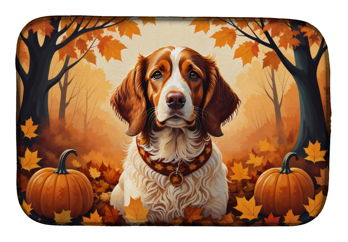 Buy this Brittany Spaniel Fall Dish Drying Mat