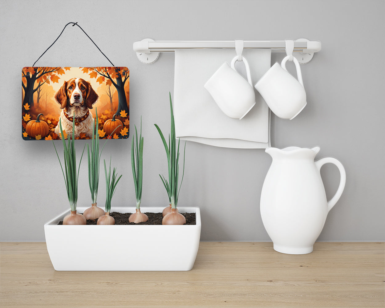 Brittany Spaniel Fall Wall or Door Hanging Prints  the-store.com.