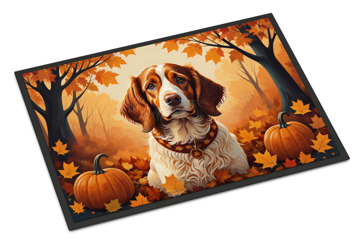 Buy this Brittany Spaniel Fall Indoor or Outdoor Mat 24x36