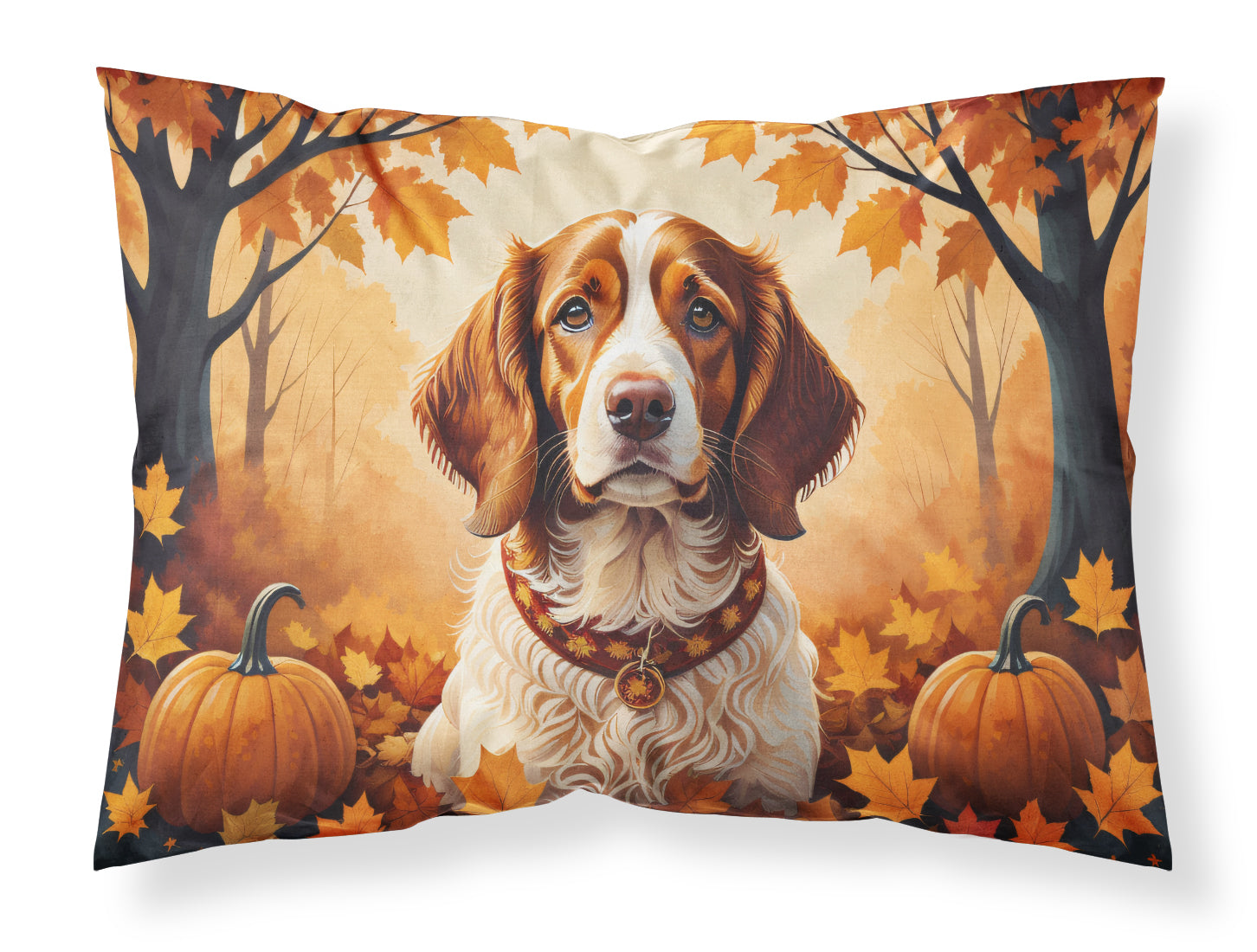 Buy this Brittany Spaniel Fall Fabric Standard Pillowcase