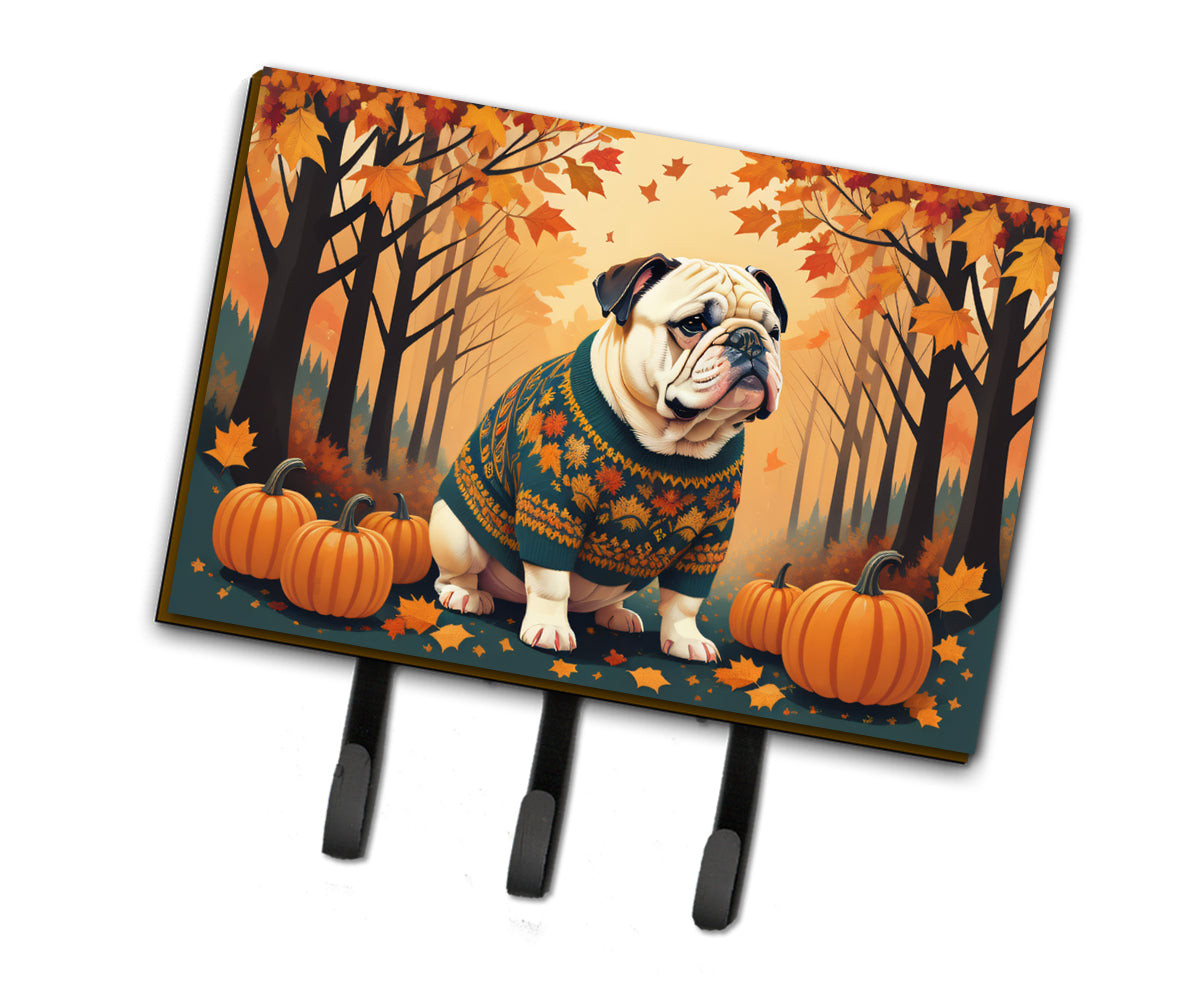 Buy this White English Bulldog Fall Leash or Key Holder