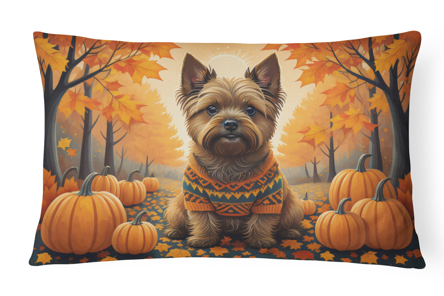 Buy this Cairn Terrier Fall Fabric Decorative Pillow