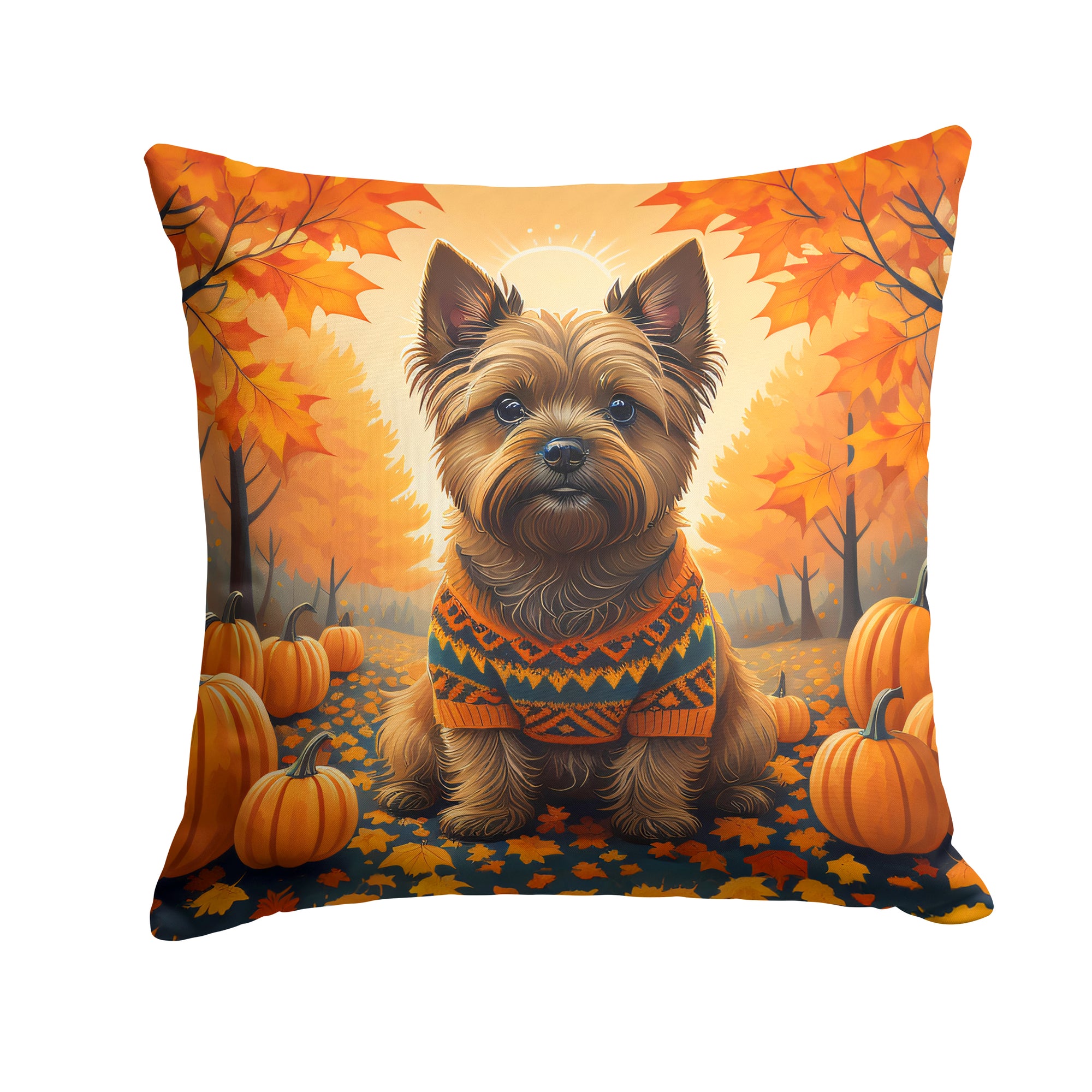 Buy this Cairn Terrier Fall Fabric Decorative Pillow