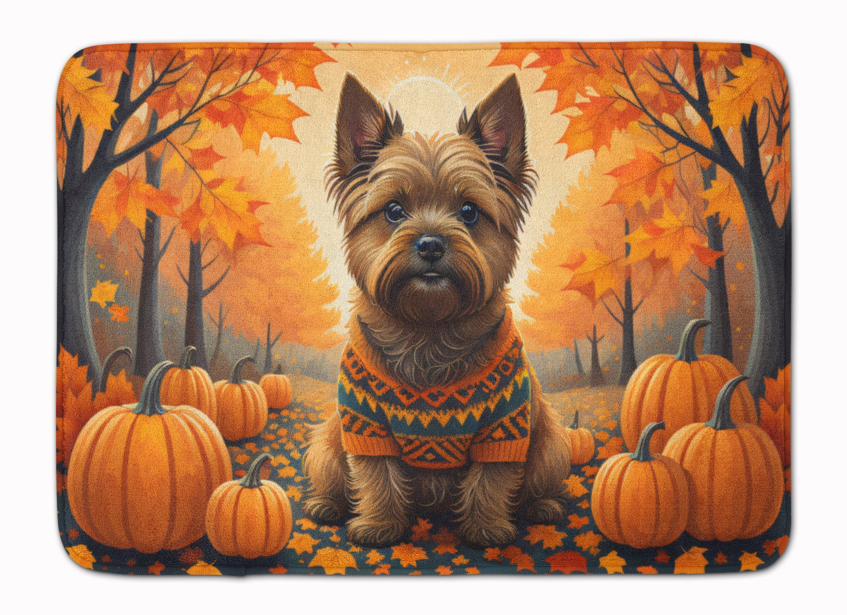 Buy this Cairn Terrier Fall Memory Foam Kitchen Mat