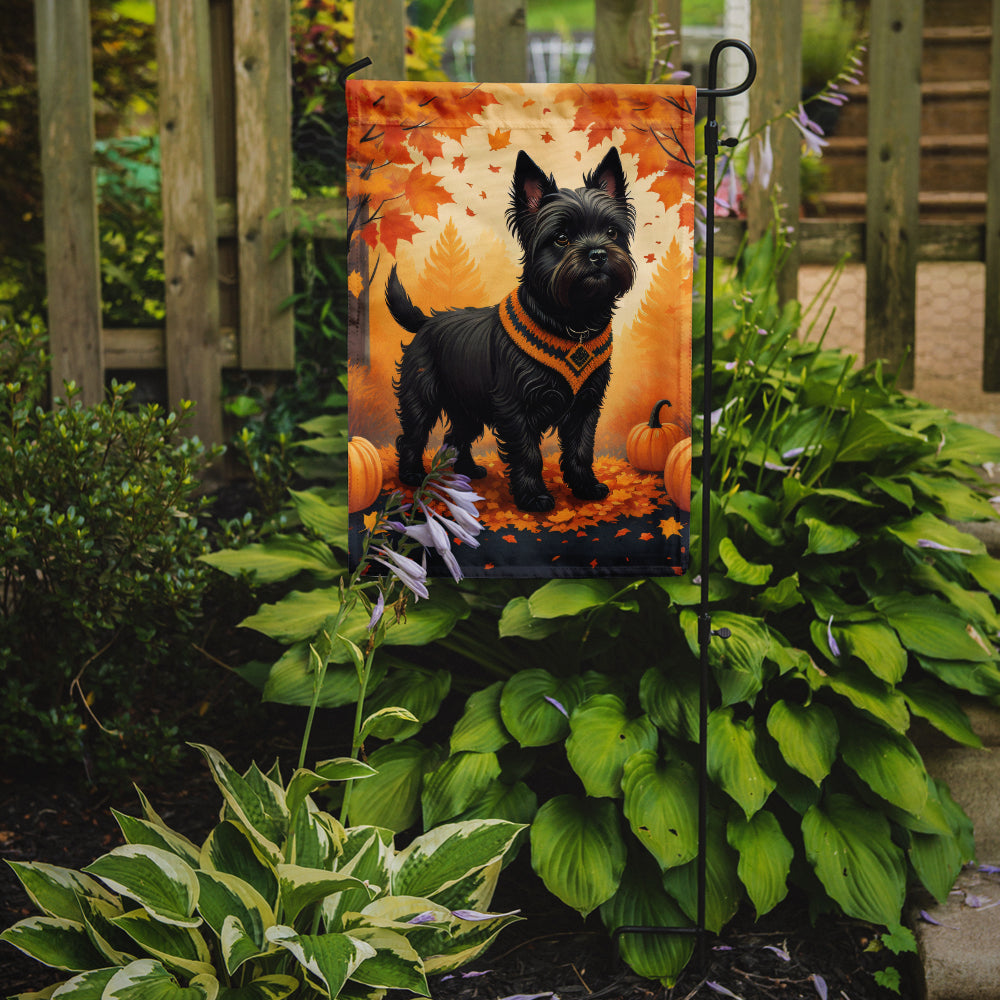 Black Cairn Terrier Fall Garden Flag  the-store.com.