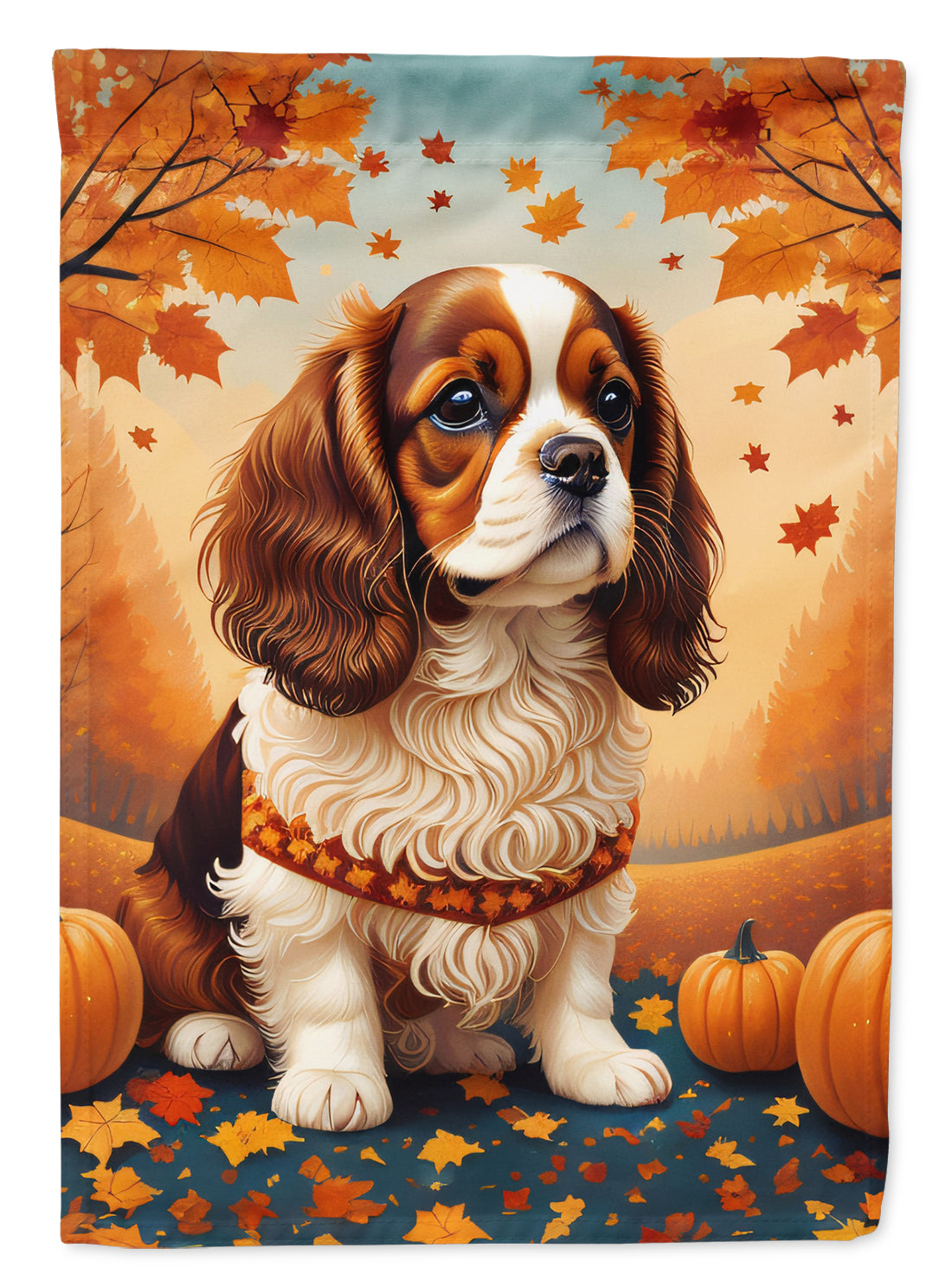 Buy this Cavalier Spaniel Fall House Flag