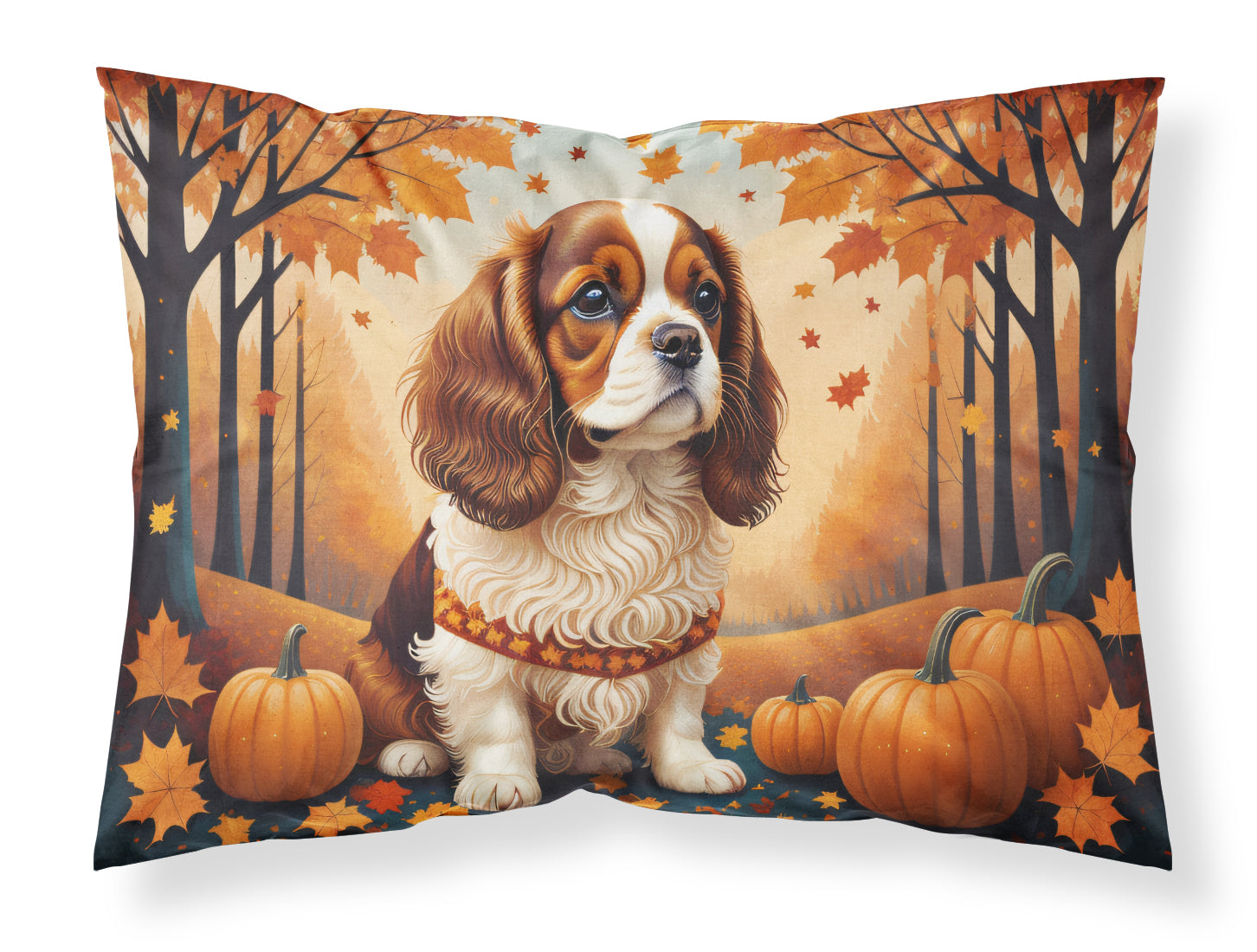 Buy this Cavalier Spaniel Fall Fabric Standard Pillowcase