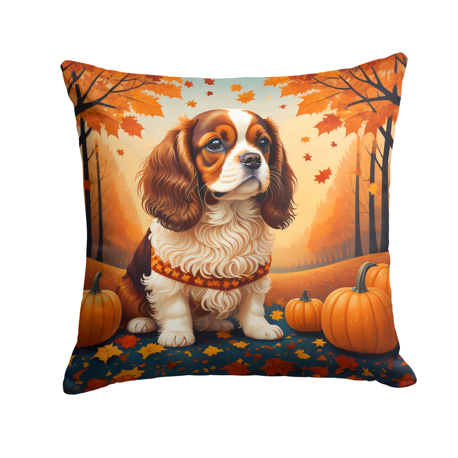 Buy this Cavalier Spaniel Fall Fabric Decorative Pillow