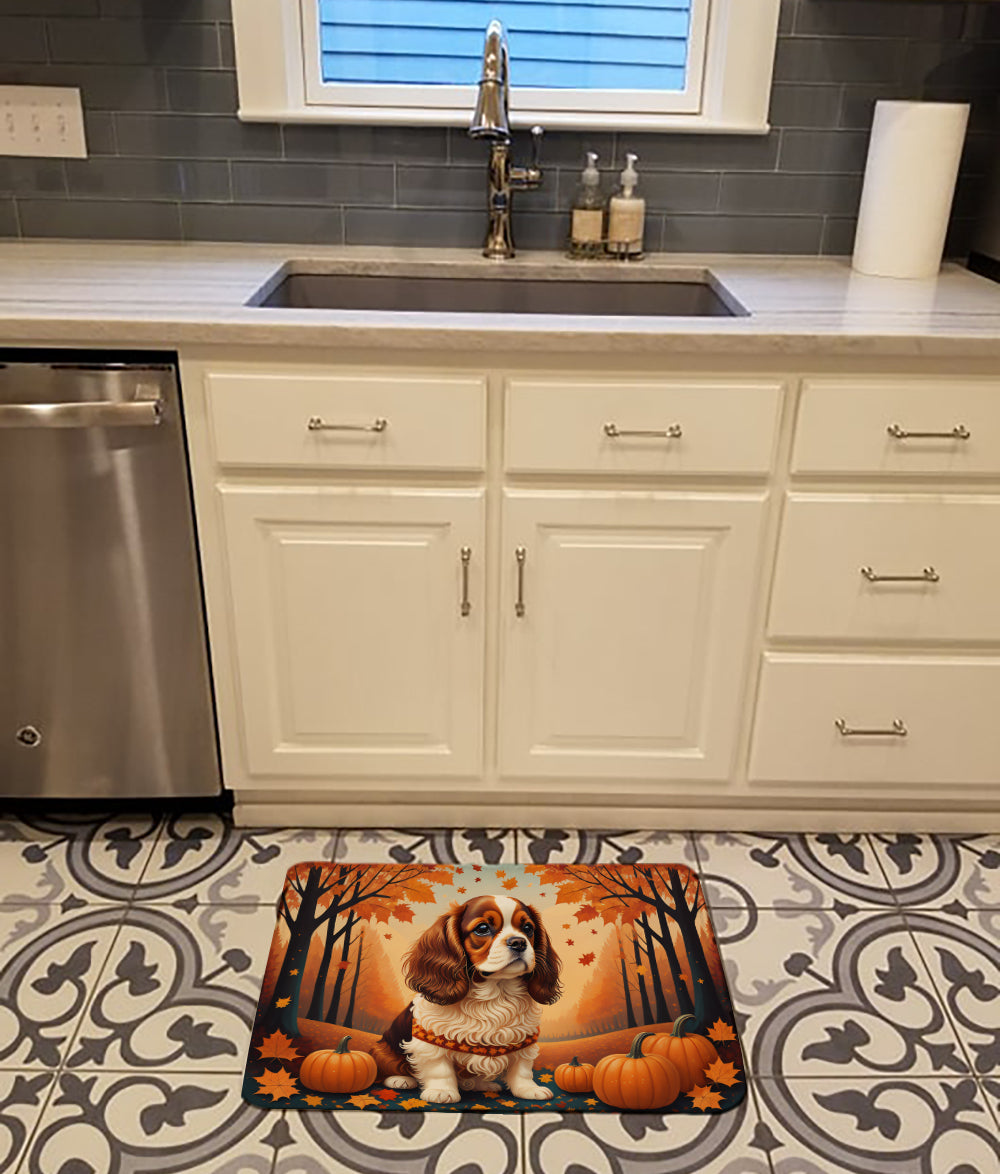 Cavalier Spaniel Fall Memory Foam Kitchen Mat  the-store.com.