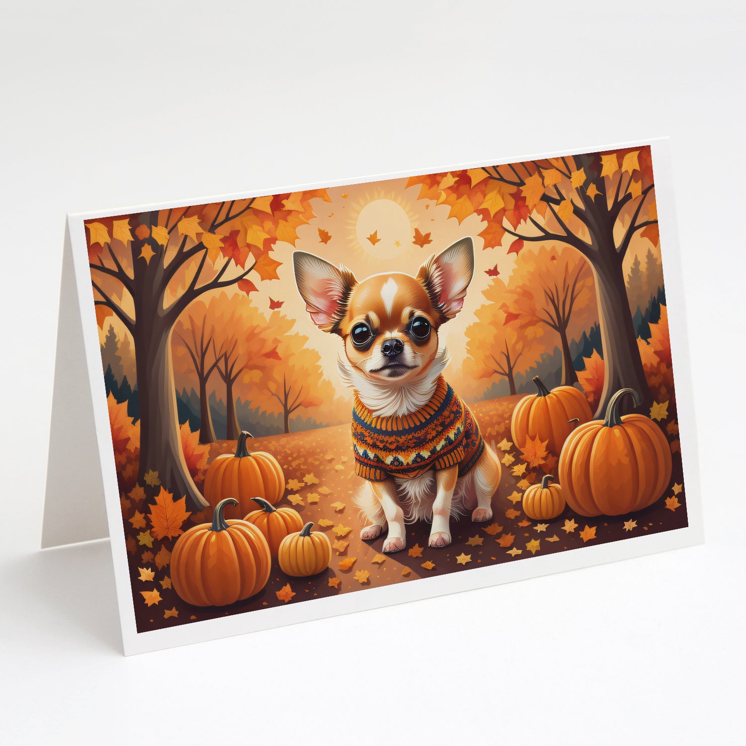 Buy this Chihuahua Fall Greeting Cards and Envelopes Pack of 8