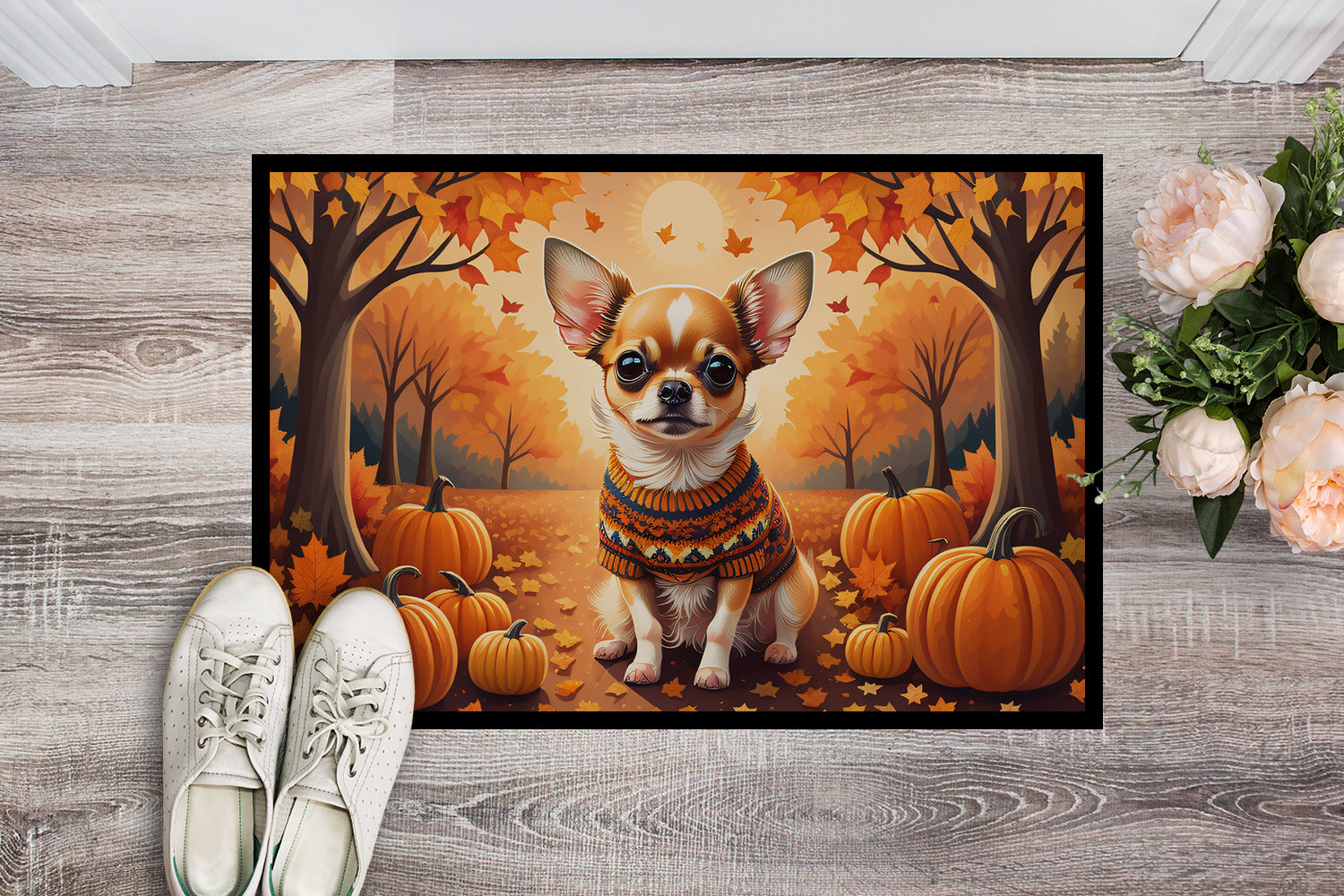 Chihuahua Fall Indoor or Outdoor Mat 24x36  the-store.com.