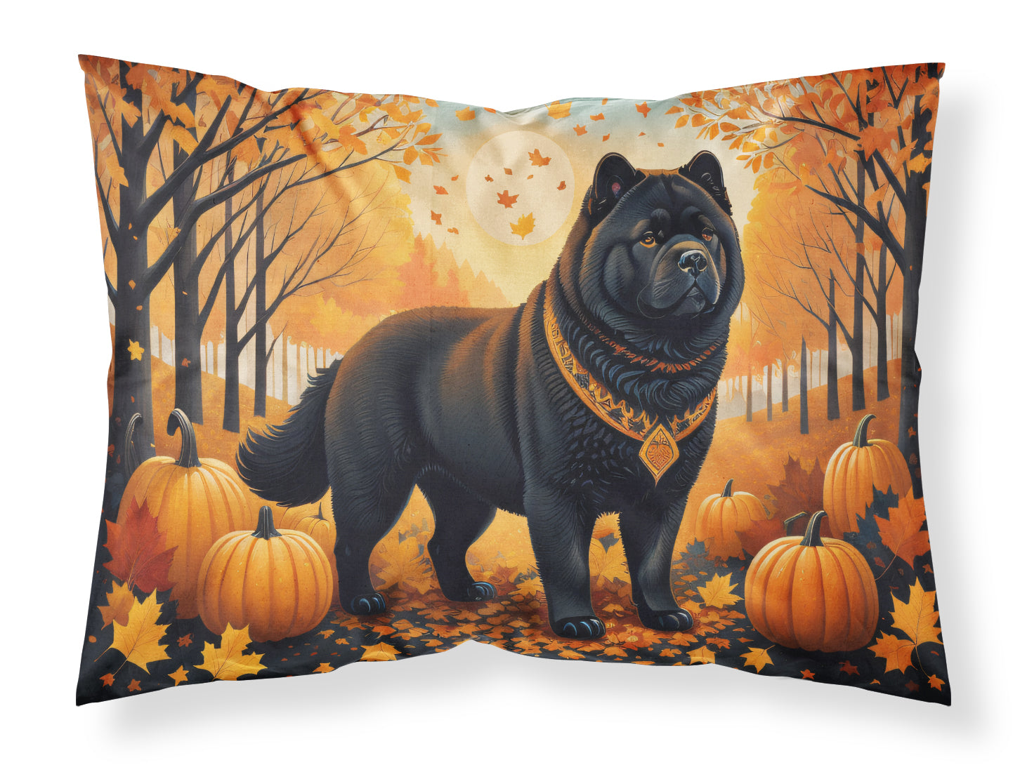 Buy this Black Chow Chow Fall Fabric Standard Pillowcase