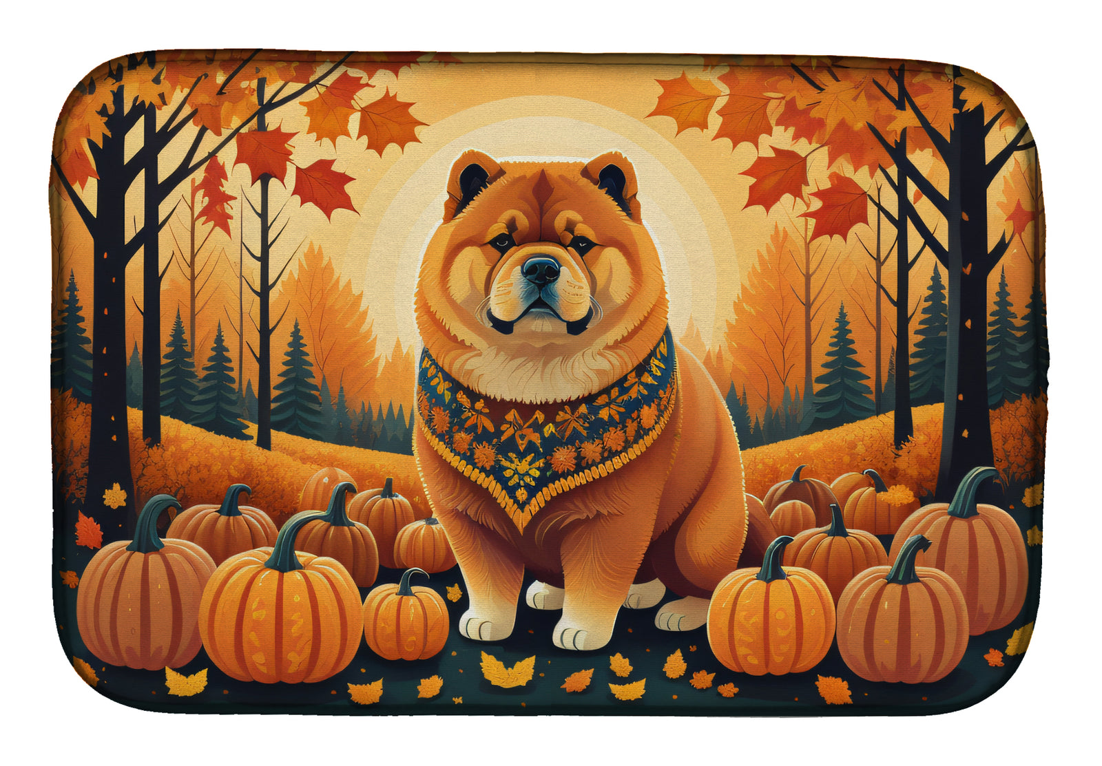 Buy this Chow Chow Fall Dish Drying Mat