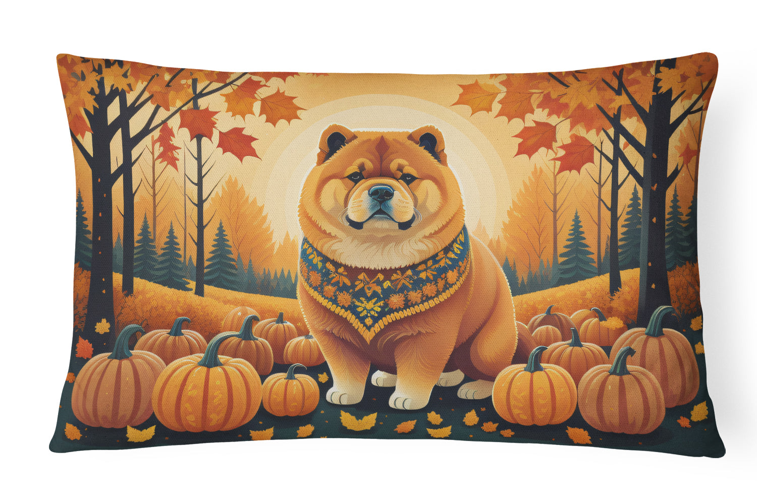 Buy this Chow Chow Fall Fabric Decorative Pillow